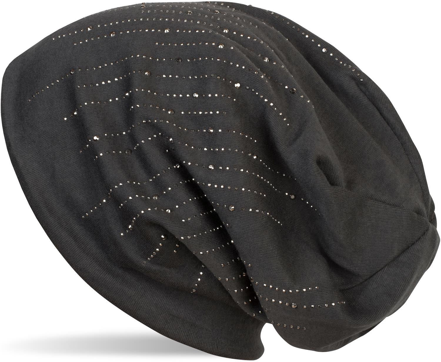 styleBREAKER Beanie "Beanie mit Strass Streifen" 1 Stk.