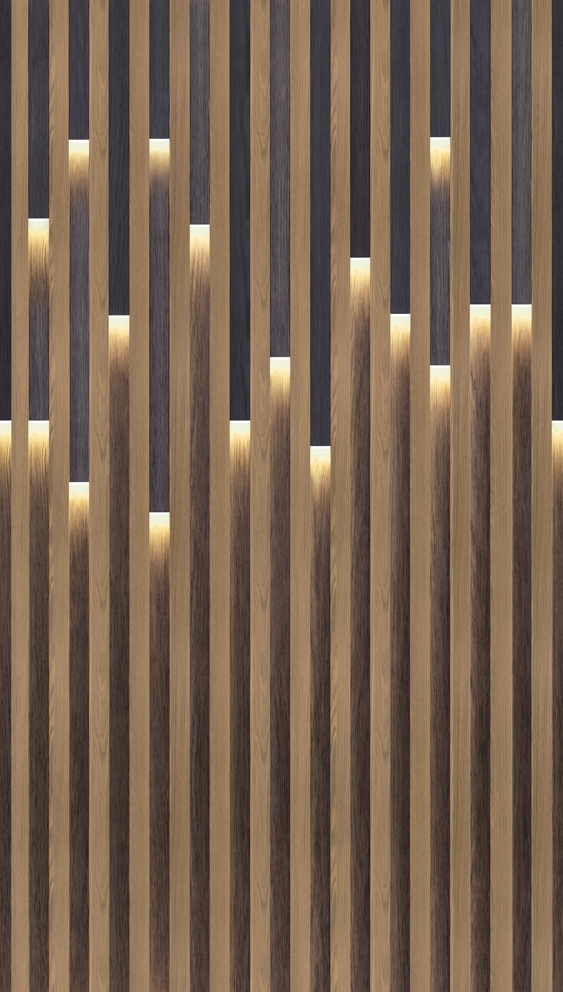 living walls Fototapete »The Wall 4 Graphics – Akustikpaneele in Holzoptik Vlies-Fototapete« 3D-Optik | Holz | matt leicht strukturiert Akustikpaneele in Holzoptik mit markanter 3D-Wirkung