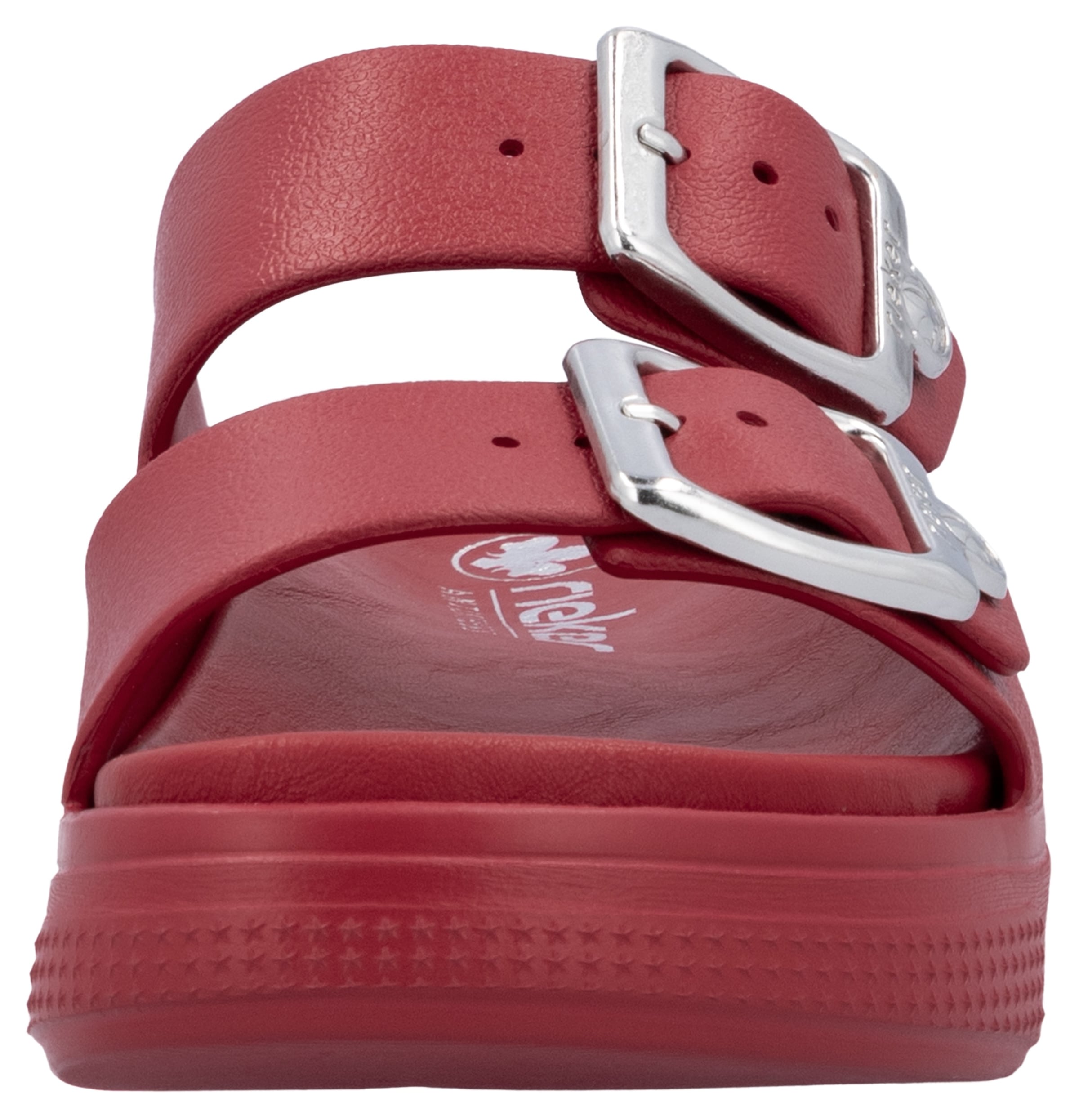 Rieker Pantolette, Plateau, Sommerschuh, Schlappen in Weite G (=weit)