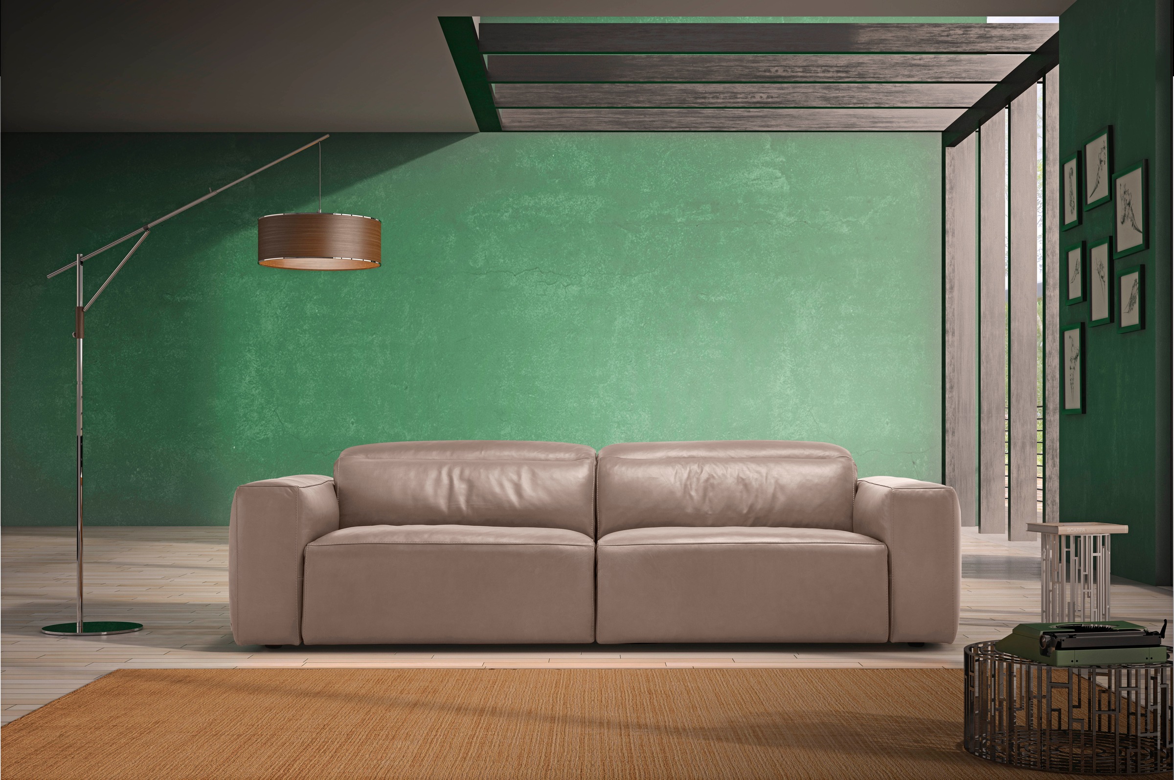Egoitaliano 2,5-Sitzer »Beverly, Designsofa mit erstklassigem Sitzkomfort und tollen Details«, Breite 242 cm, verstellbare Kopfteile