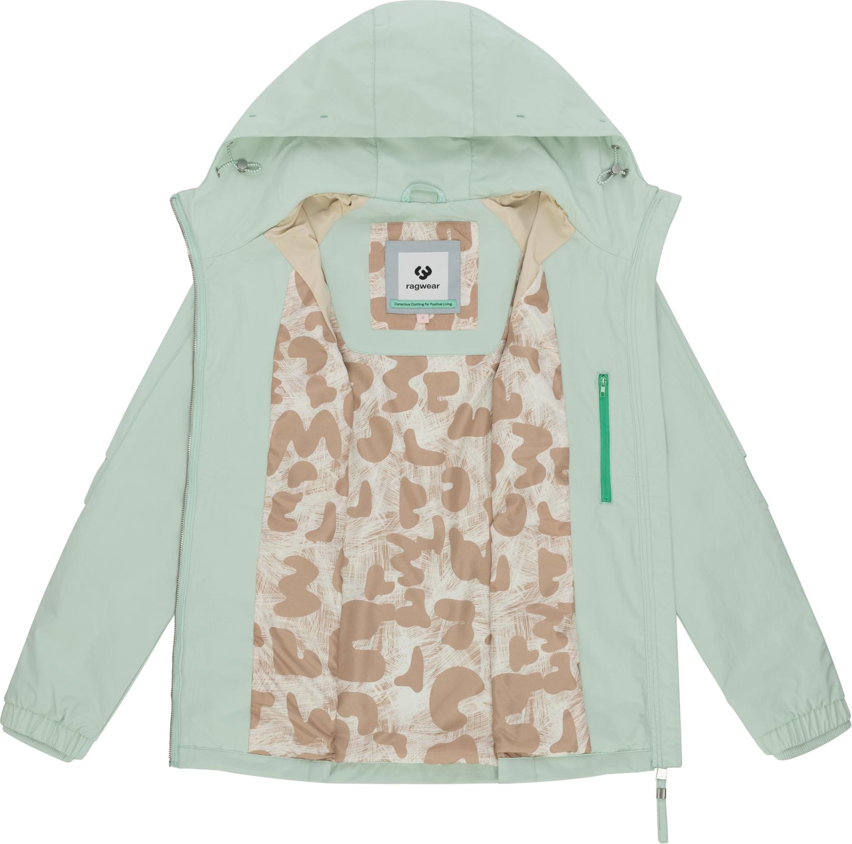 Funktionsjacke RAGWEAR "Dizzea", Damen, Gr. M (38), hellmint, Obermaterial: 100% Nylon; Innenfutter: 100% Polyester, tailliert hüftbedeckend, hoch geschlossener Ausschnitt, Ärmel ohne Ärmelschlitz elastischer Bund mit Windstopper,mit innenliegendem Gummiz 3