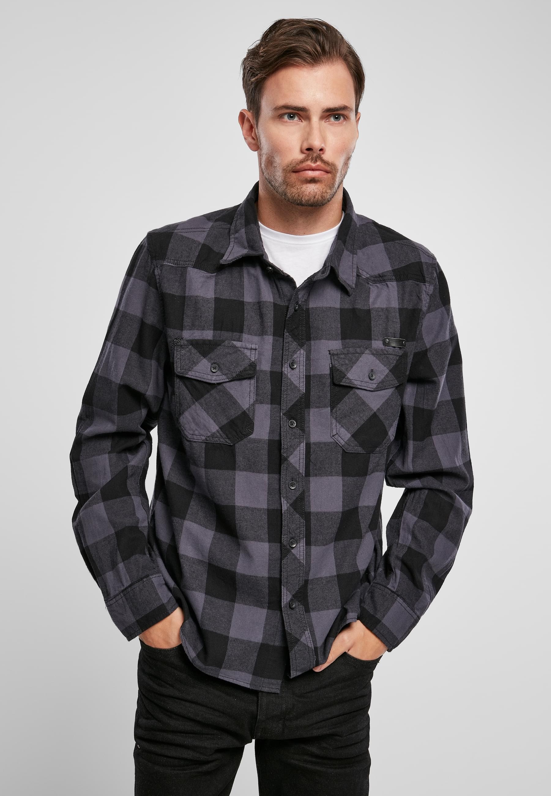 Brandit Langarmhemd »Brandit Herren Checked Shirt«, (1 tlg.)