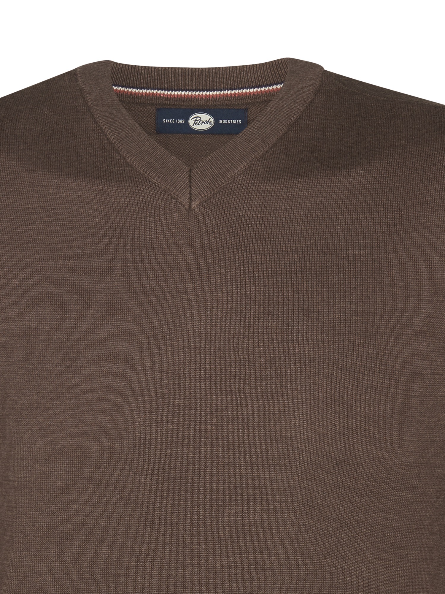 Petrol Industries V-Ausschnitt-Pullover »V-Neck Basi«, Materialmix mit Baumwollanteil