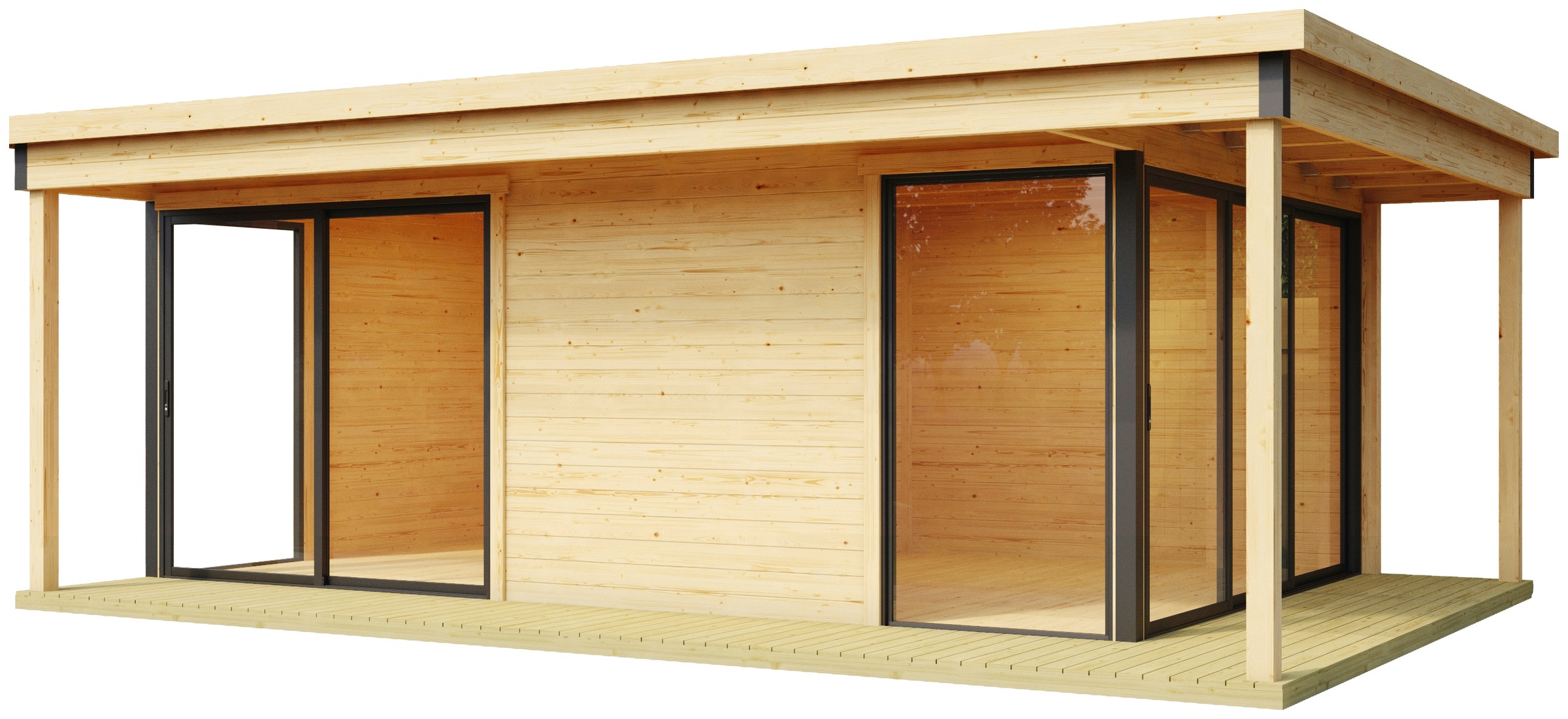 LASITA MAJA Gartenhaus "Domeo 3 Loggia natur" mit Überdachung, Position der günstig online kaufen