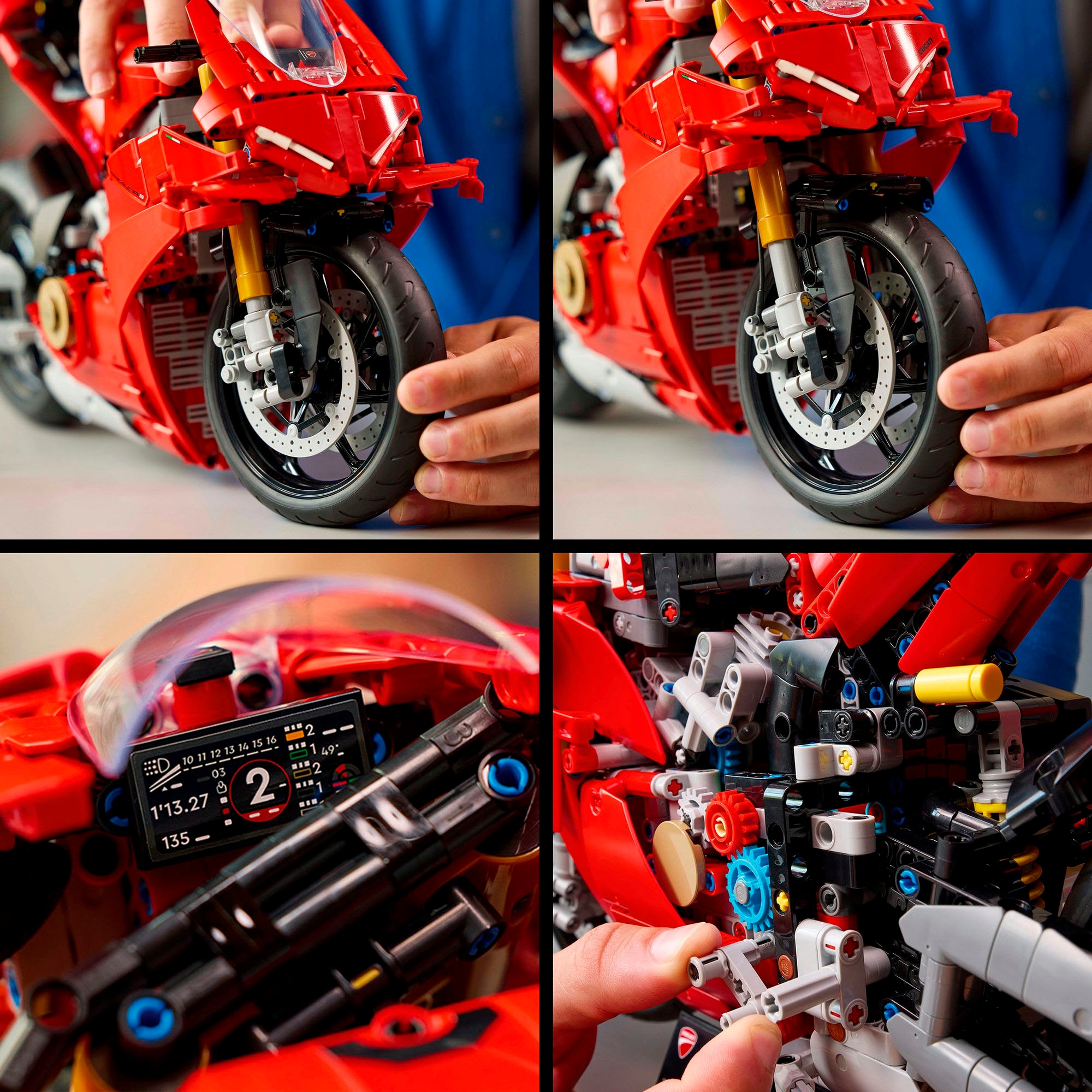 LEGO® Konstruktionsspielsteine »Ducati Panigale V4 S Motorrad (42202), LEGO Technic«, (1603 St.), Made in Europe