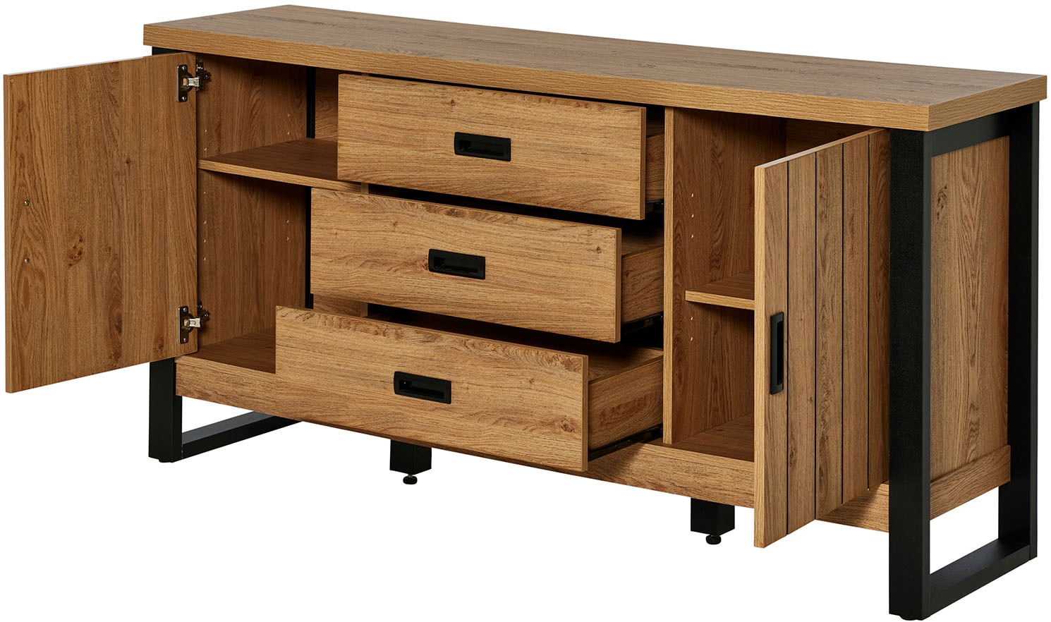 Jahnke Sideboard »RIVA SB 150«, (1 St.), Sideboard, 2 Türen & 3 Schubladen, Breite 153 cm