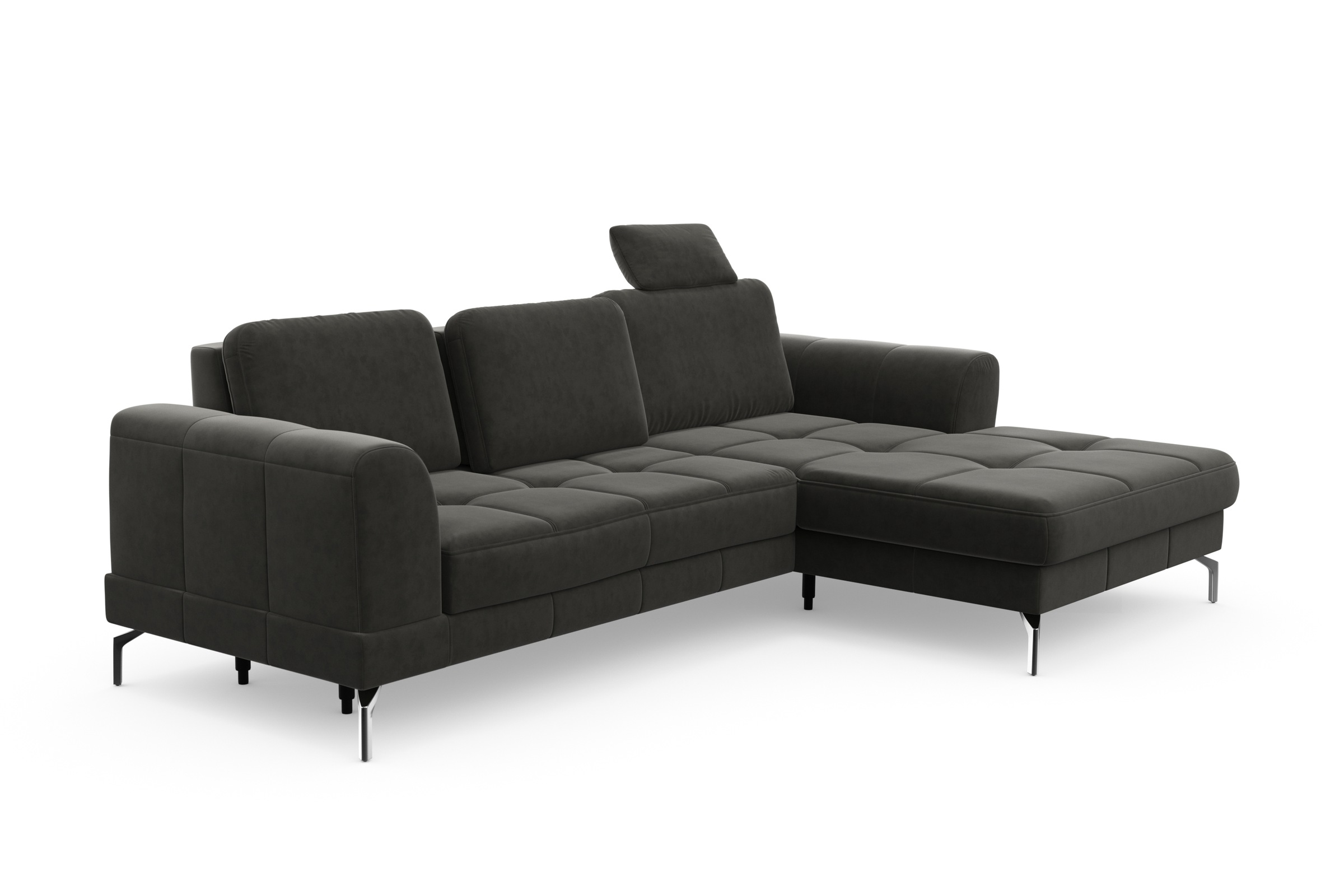 sit&more Ecksofa »Bendigo L-Form«, inklusive Sitztiefenverstellung, Bodenfreiheit 15 cm, 2 Fußfarben