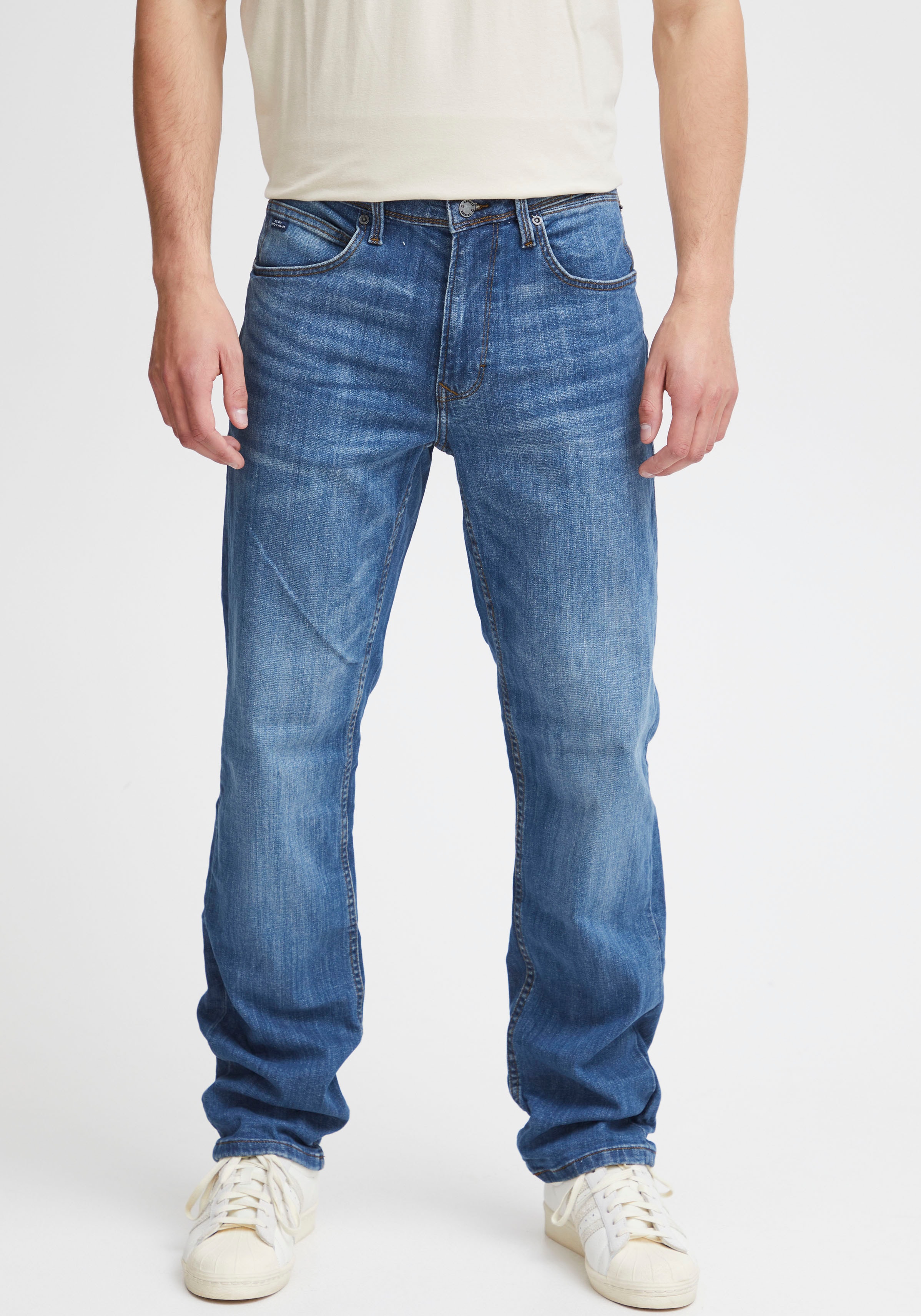 Blend Regular-fit-Jeans "BL-Rock fit" Baumwollmischung mit Elasthan, Regular Fit, elastisches Denim