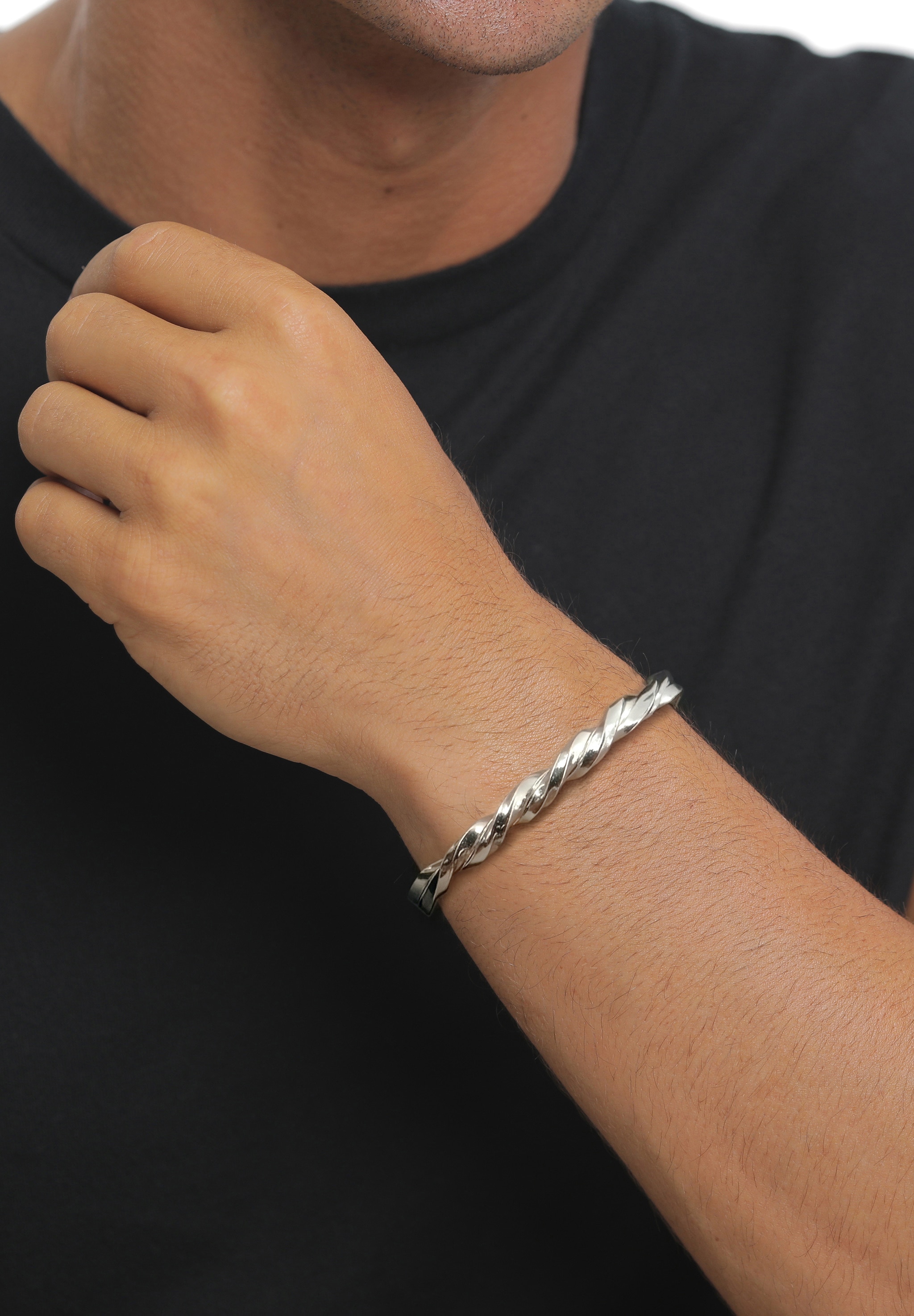 Kuzzoi Armreif »Armband Armreif Twist Look 925 Sterling Silber«