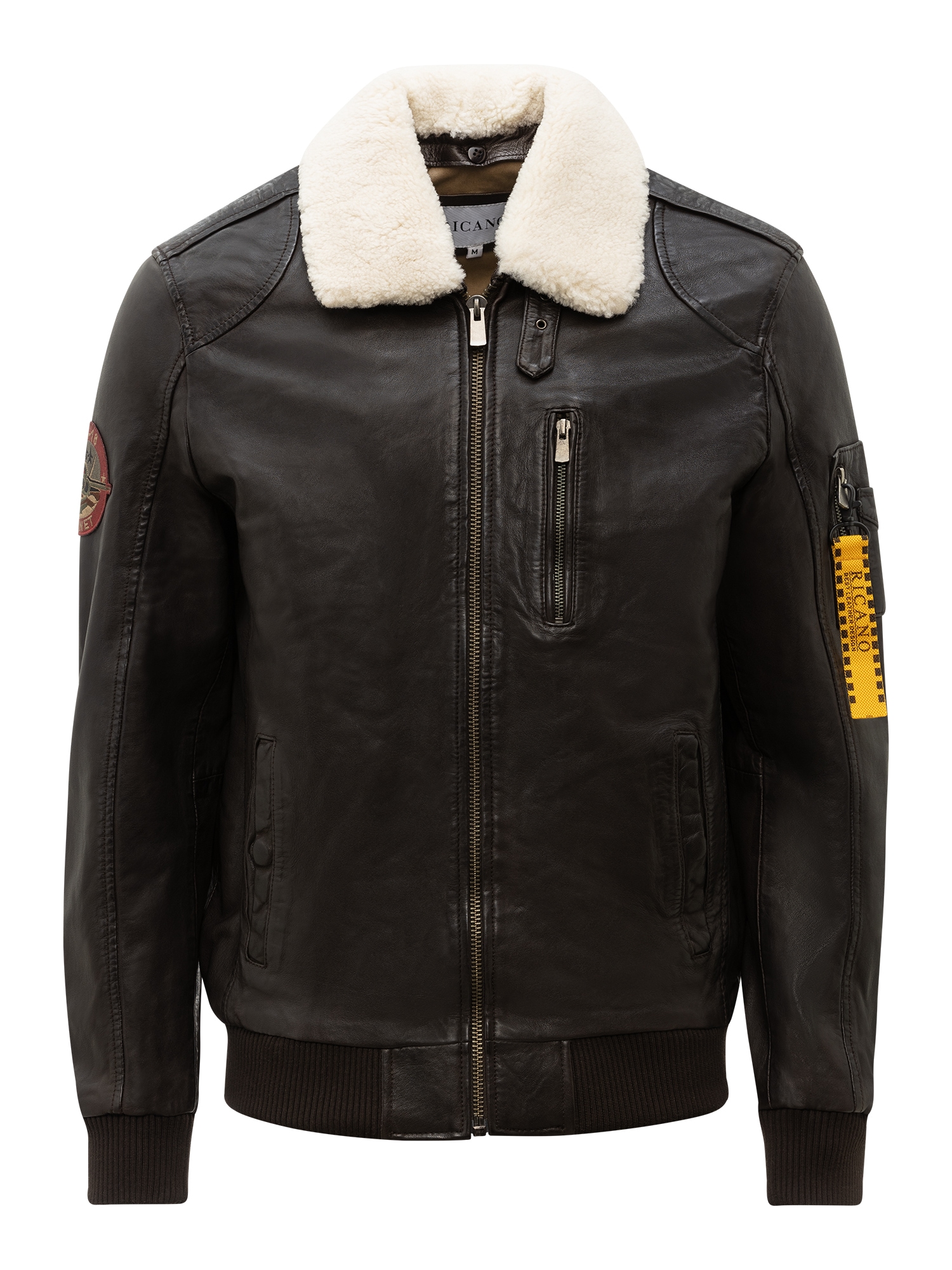 RICANO Bomberjacke "Lederjacke TG-1011" Handgefertigt aus echtem Leder
