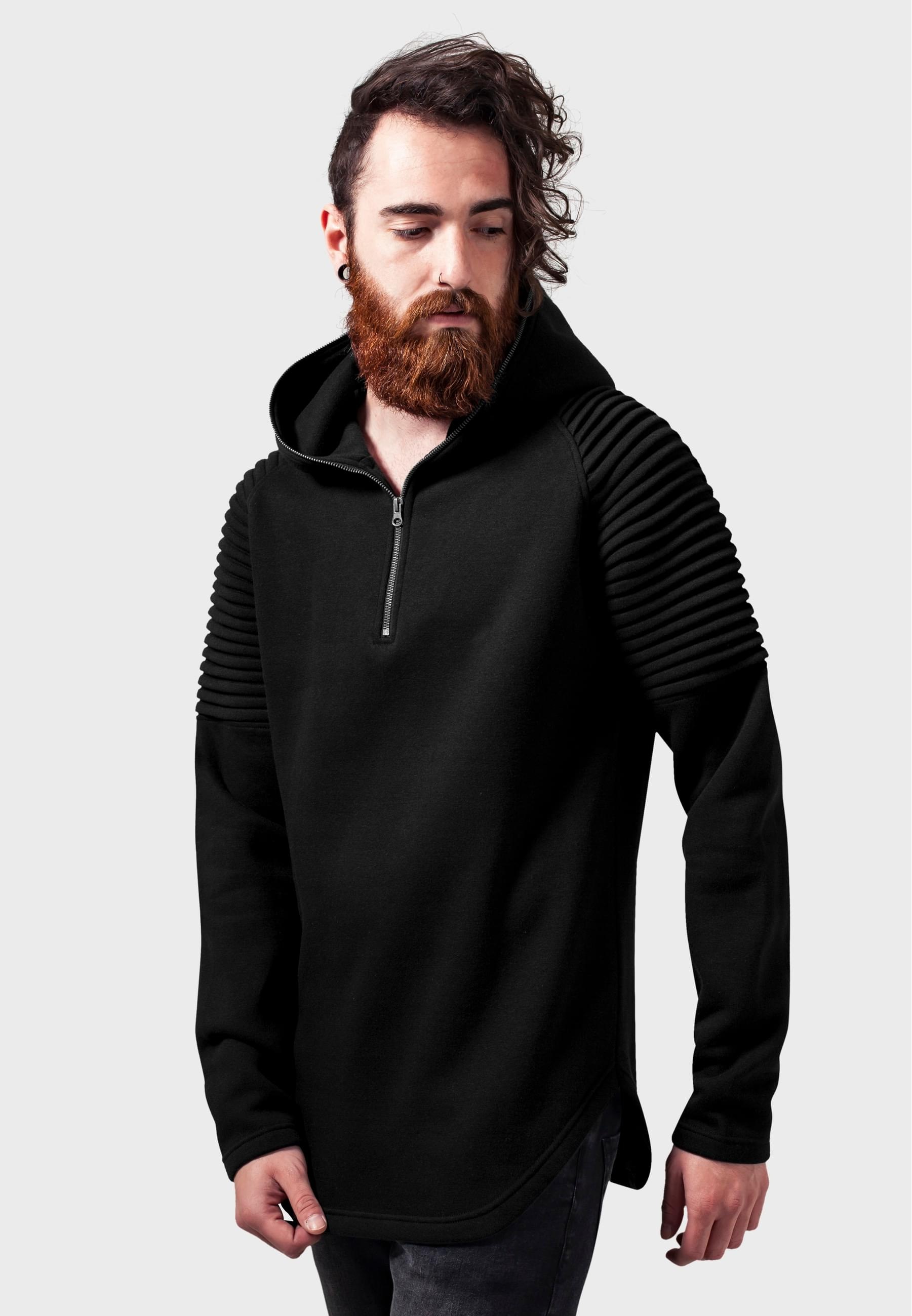 URBAN CLASSICS Hoodie »Urban Classics Herren Pleat Sleeves Terry Hoody« 1 Stk. tlg.