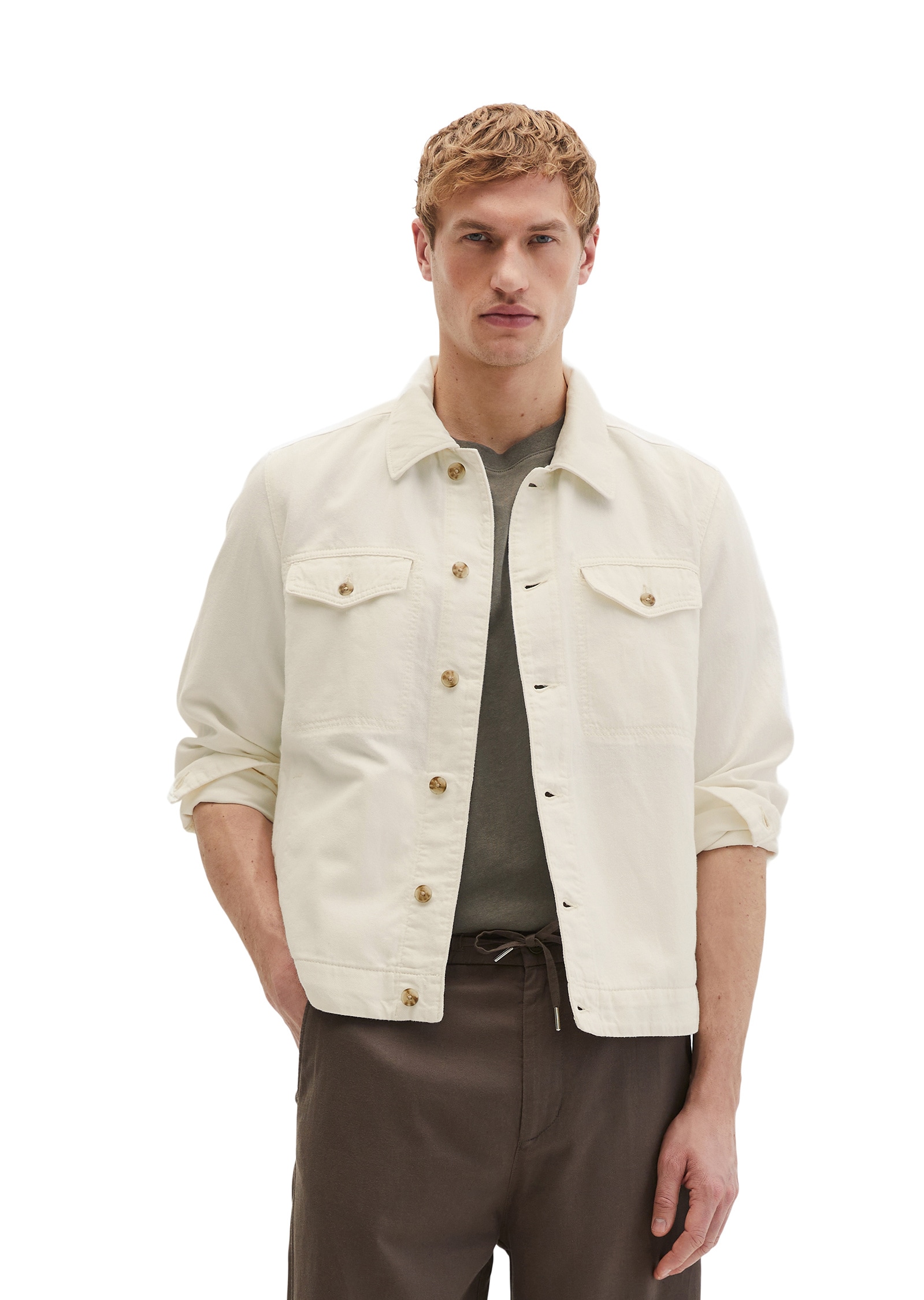 Marc OPolo Jeansjacke "aus Bio-Baumwolle und Leinen" günstig online kaufen