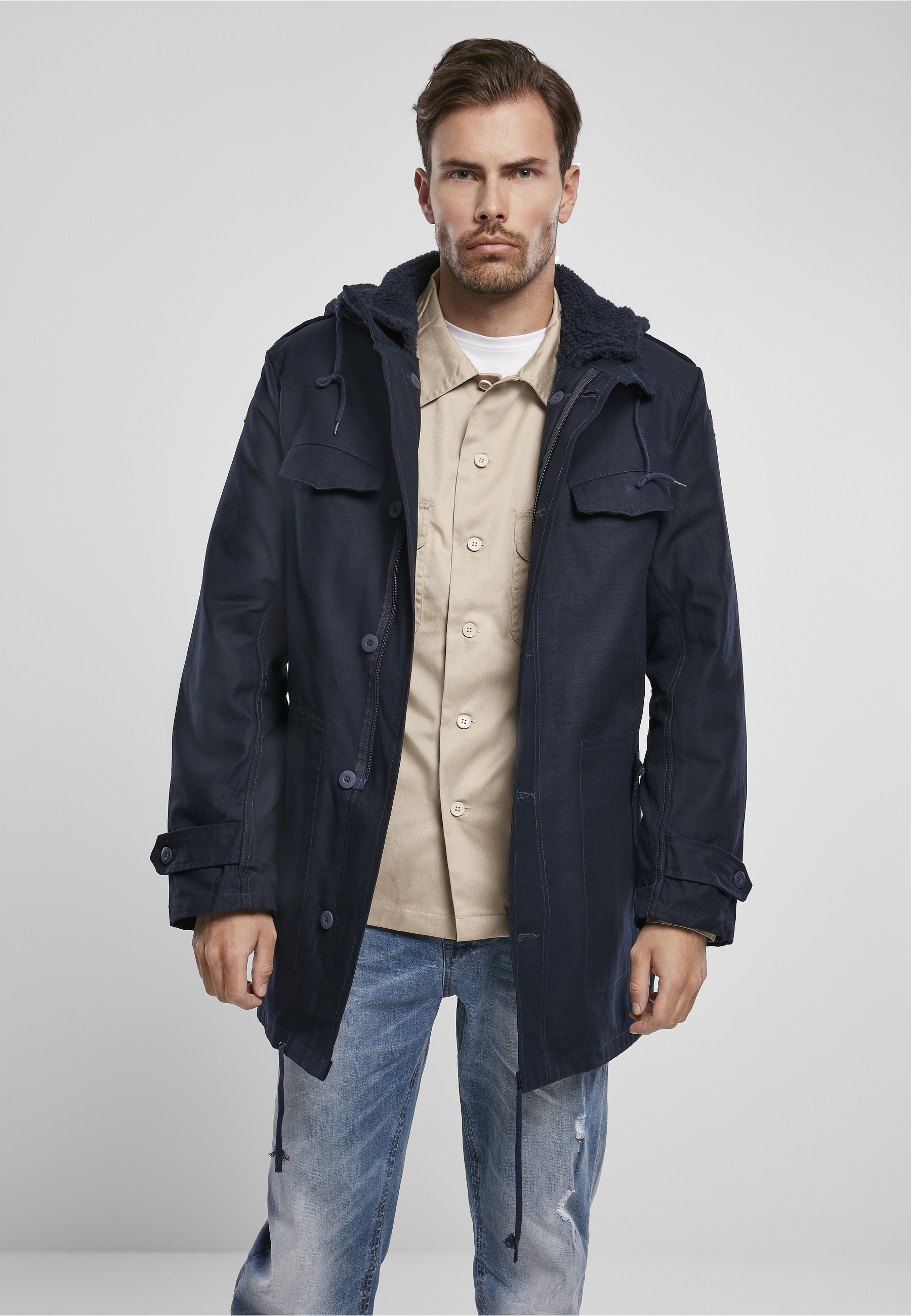 Brandit Allwetterjacke »Brandit Herren BW Flag Parka« 1 Stk. tlg. mit Kapuze