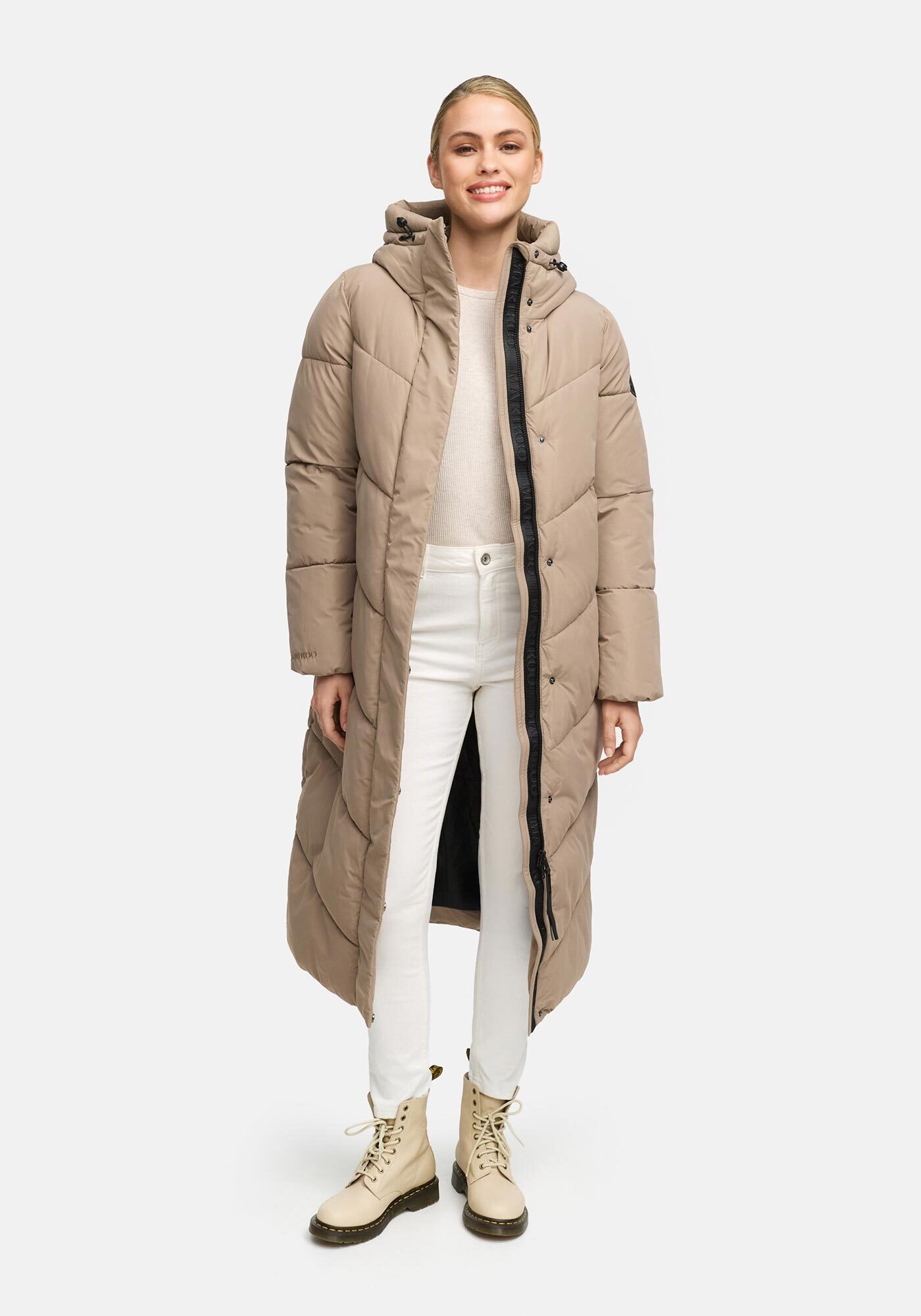 Marikoo Winterjacke »Ranja« mit fester Kapuze und hohem Stehkragen