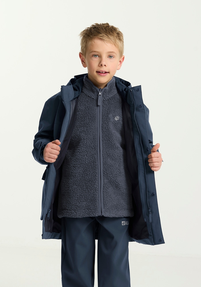 Jack Wolfskin 3-in-1-Funktionsjacke »3IN1 CANVEY KIDS«, mit Kapuze