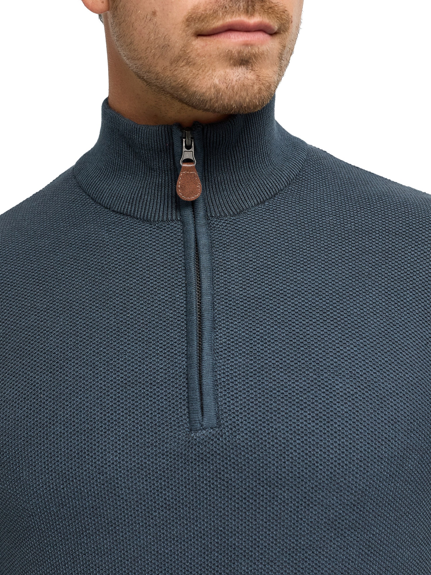 Indicode Troyer »INJexmon ½ Zip« Baumwolle, regular fit