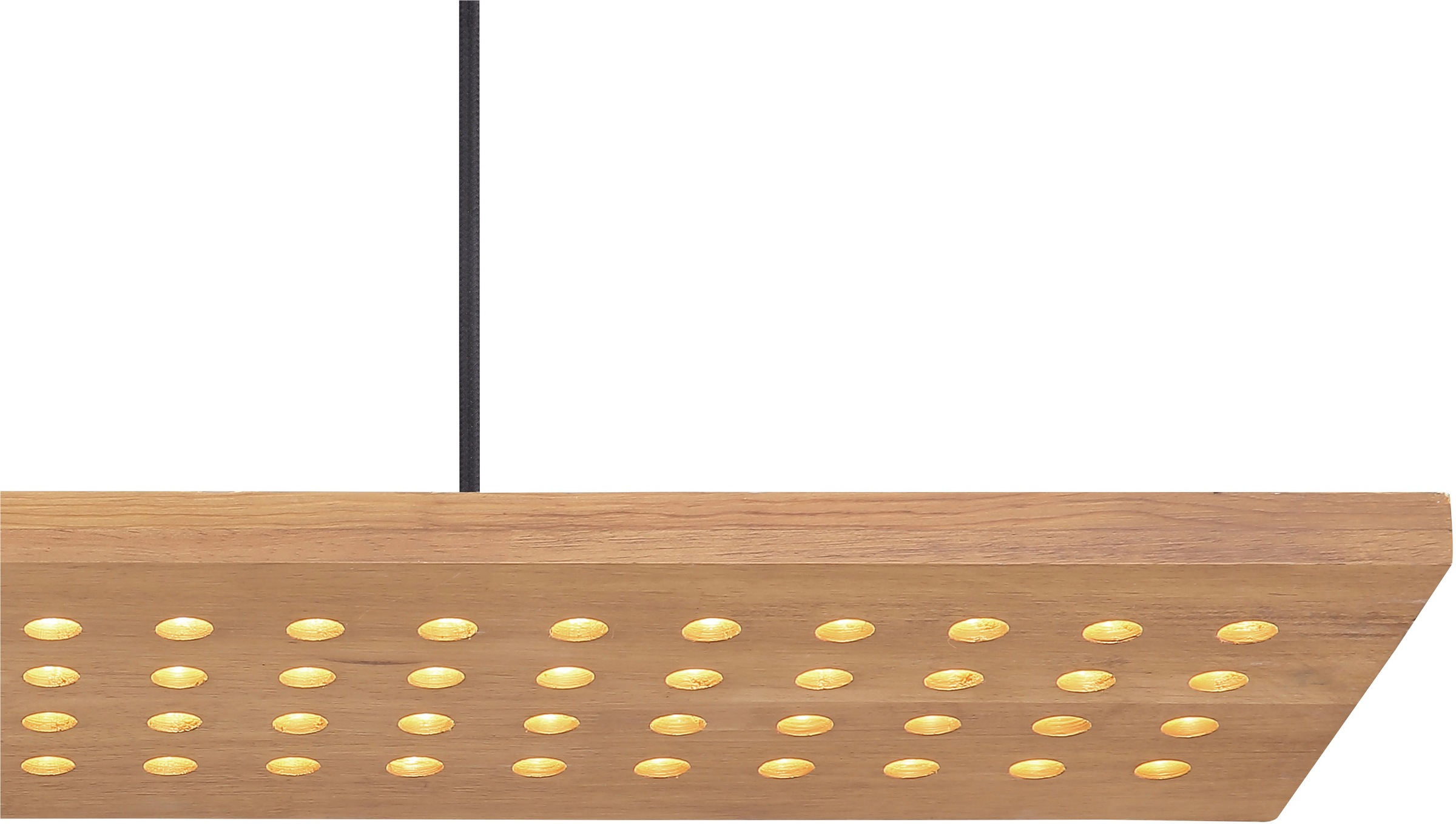 GLOBO LIGHTING Hängeleuchte »DOLORES« LED-Modul 1 Stk. Warmweiß Höhenverstellbare Hängeleuchte schwarz matt mit Holzoptik dunkel