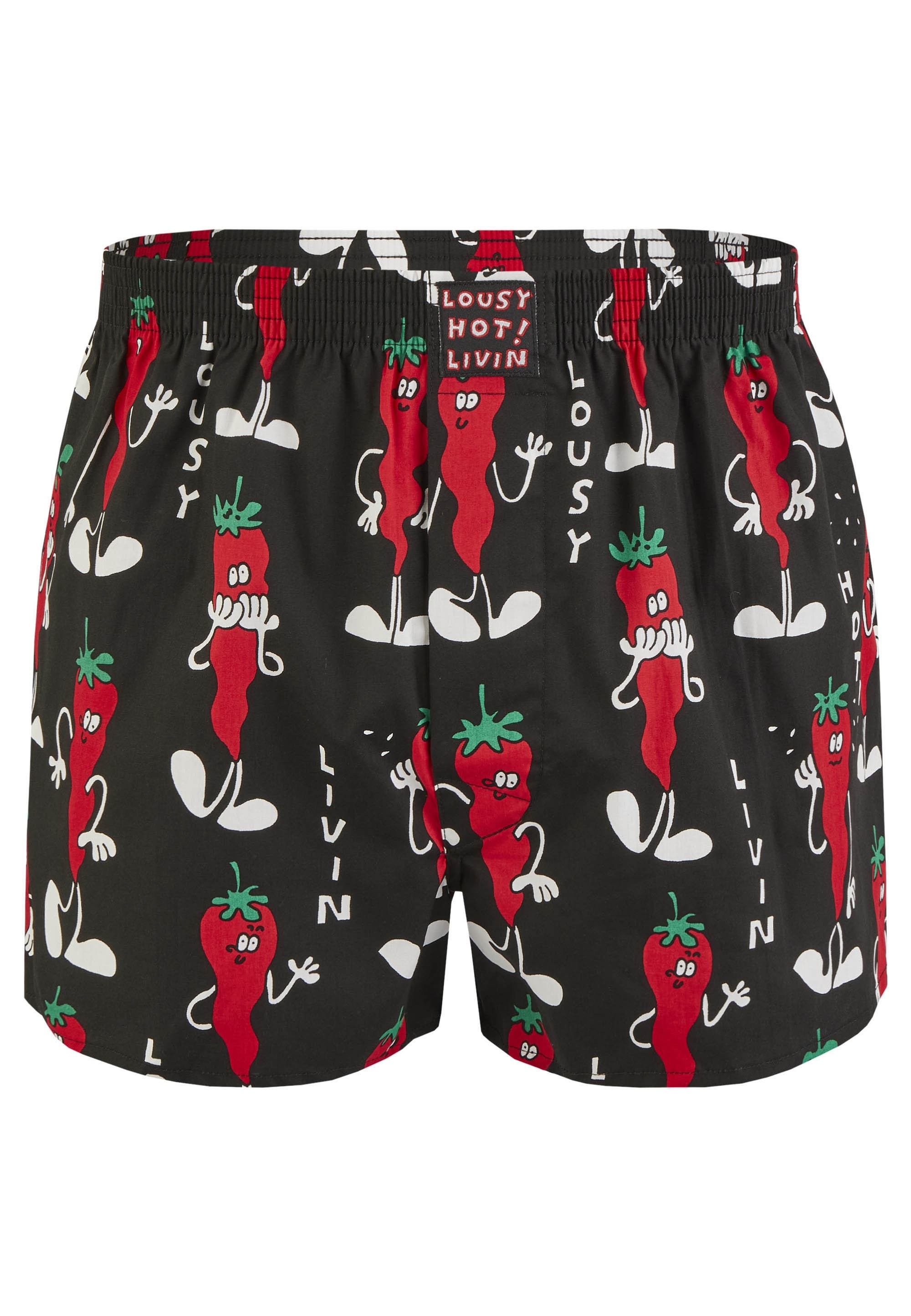 Lousy Livin Boxershorts »Pizza & Chilli« mit buntem Allover-Print