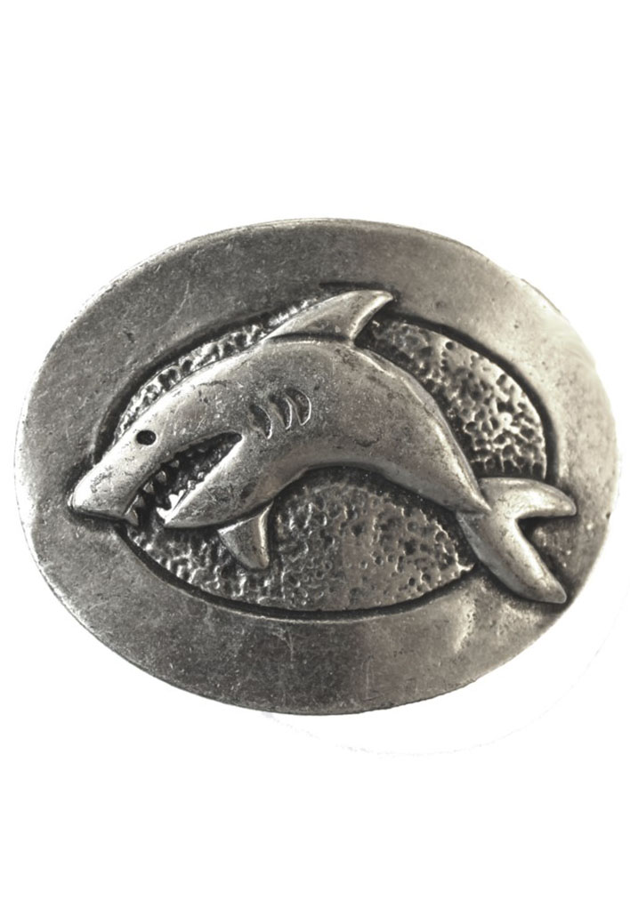 Gürtelschnalle, Wechselschnalle »Hai Oval Silber