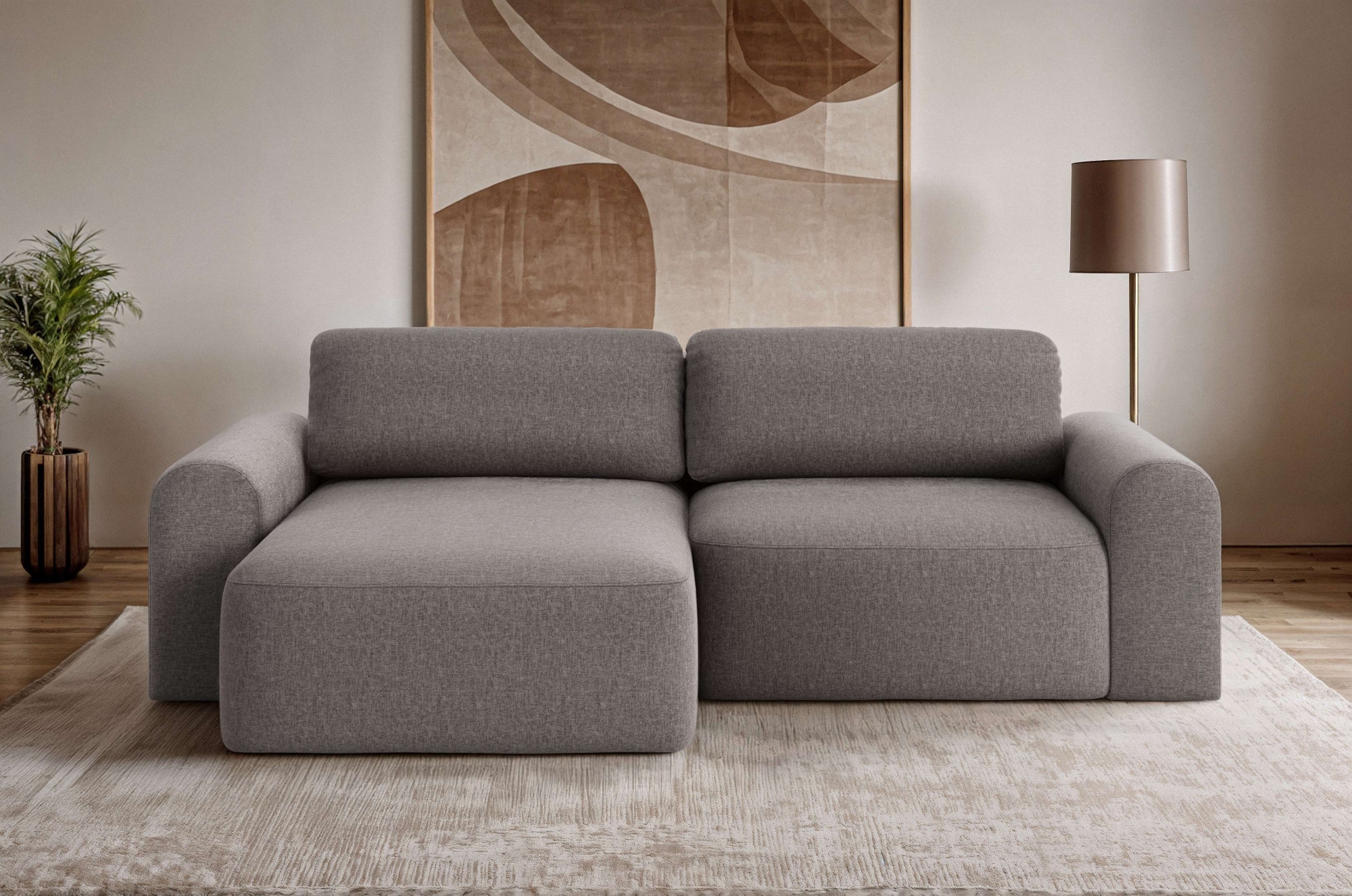 OTTO home Ecksofa "LEOO universell Schlafsofa mit Bettkasten, Maße B/T/H: 2 günstig online kaufen