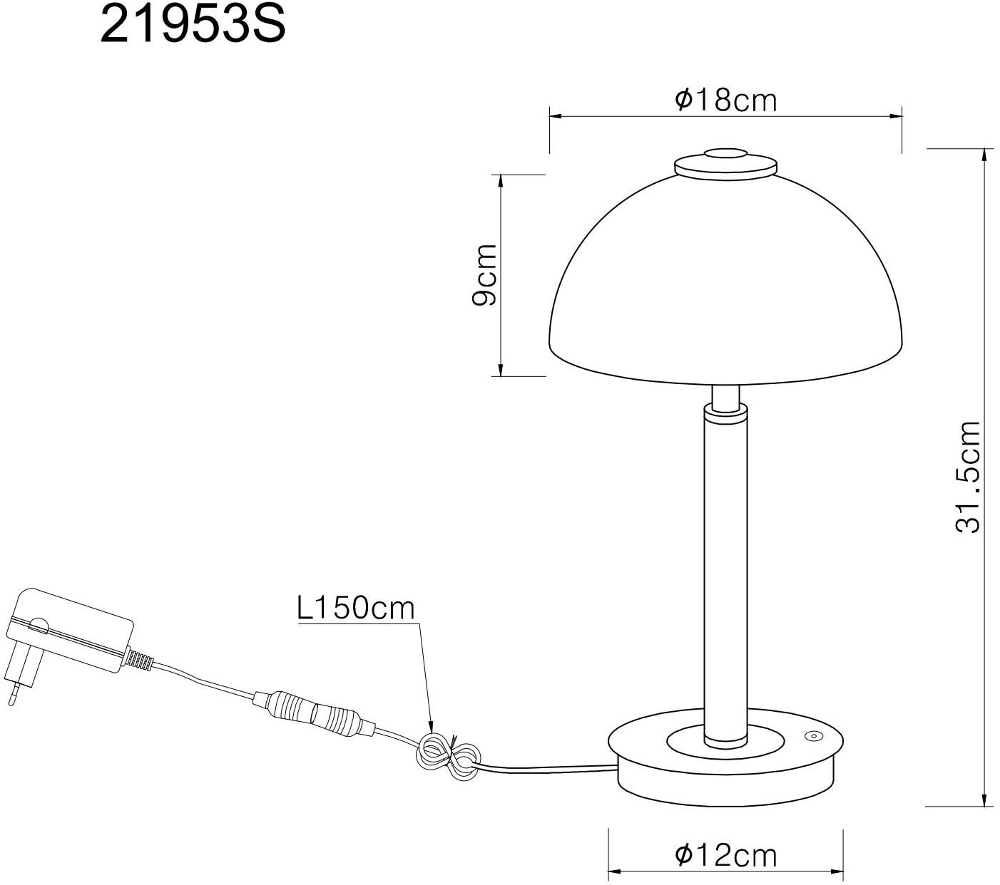 GLOBO LIGHTING LED Tischleuchte »ULDIN«, Leuchtmittel LED-Modul | LED fest integriert, Tischlampe/Schlafzimmer/Wohnzimmer/Glas rauchfarben
