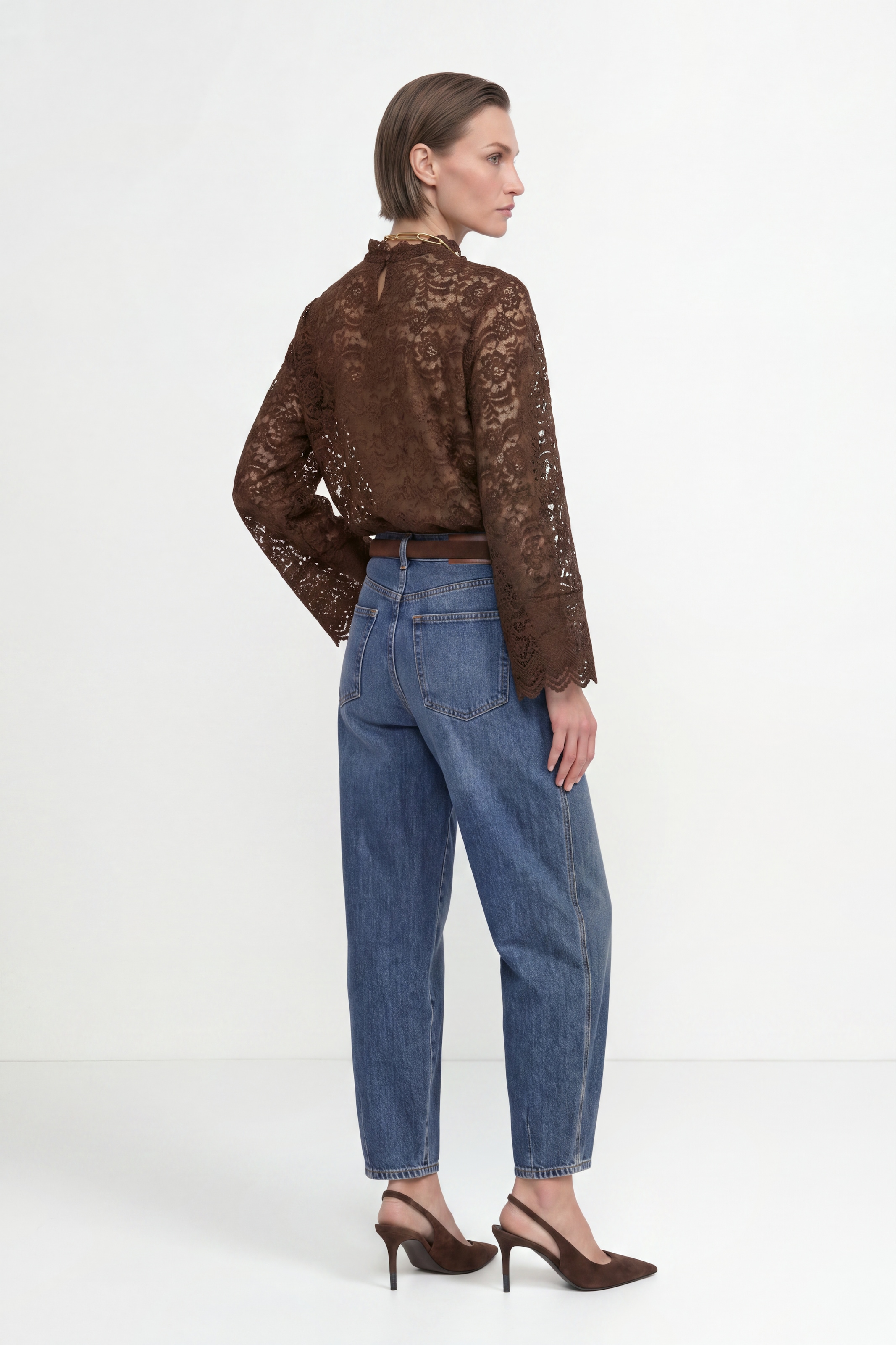 RICHROYAL Spitzenbluse Regular fit mit Spitzenkante