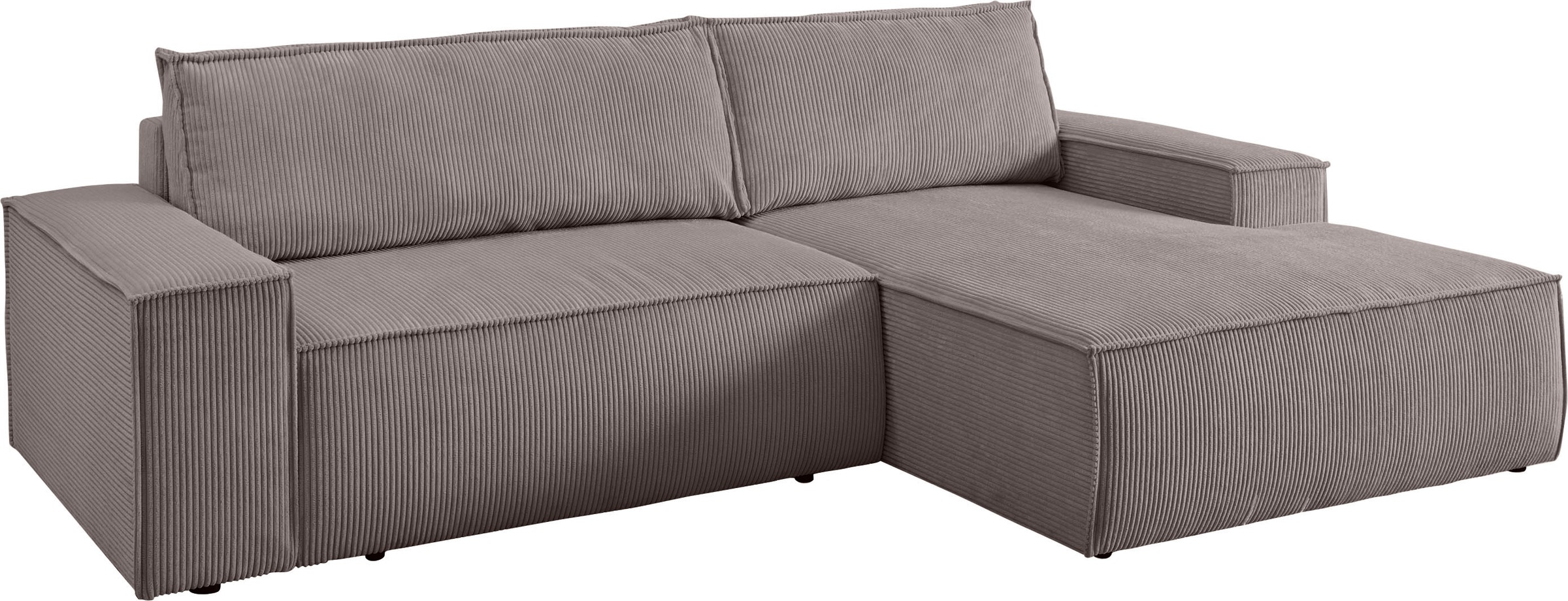 Thumbnail - Home affaire Ecksofa "SHERWOOD Schlafsofa 267 cm, L-Form," Schlaffunktion mit Bettkasten (210x136 cm), Cord, Vintage, Sa...