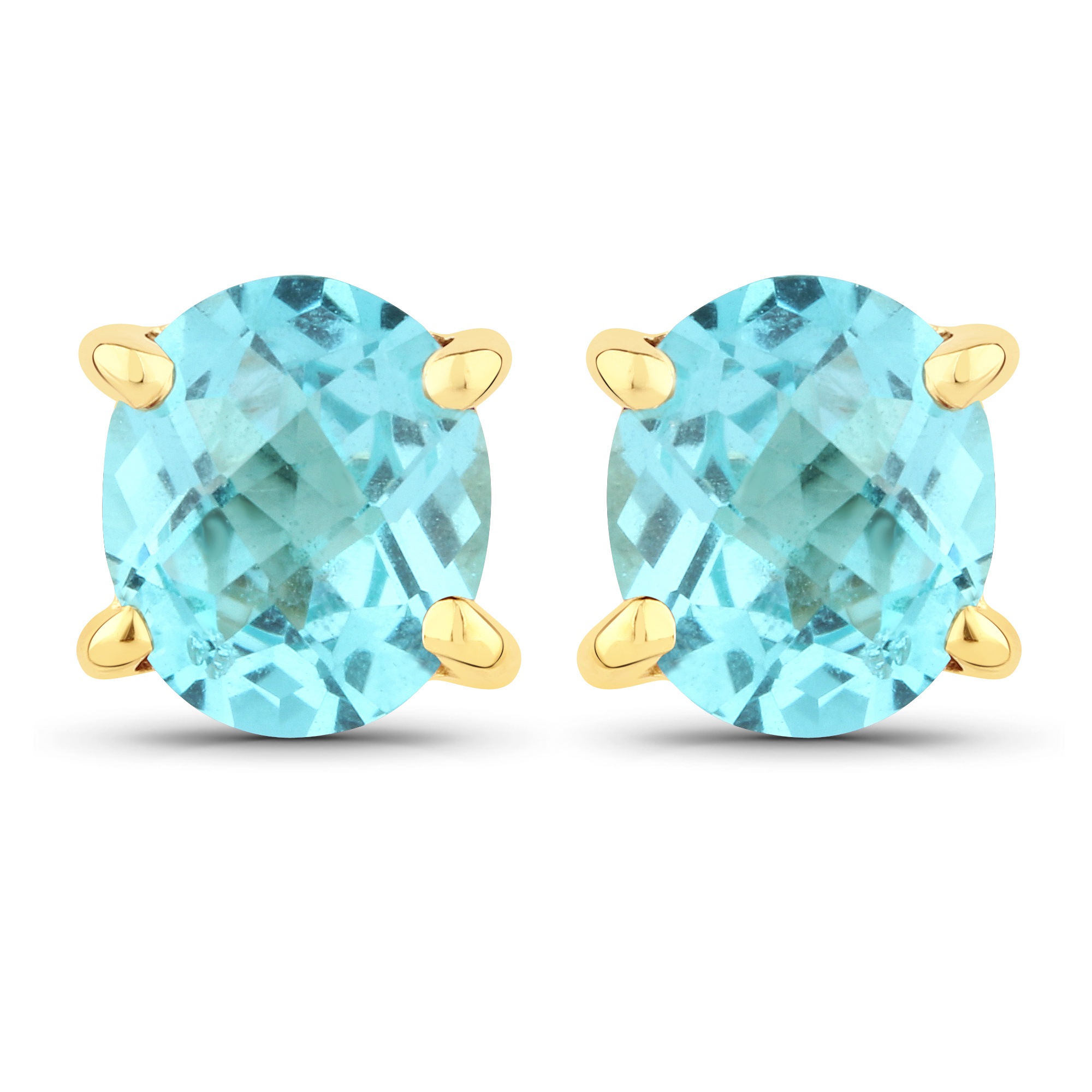 Vira Jewels Paar Ohrstecker »925-Sterling Silber vergoldet Glänzend Apatit blau«