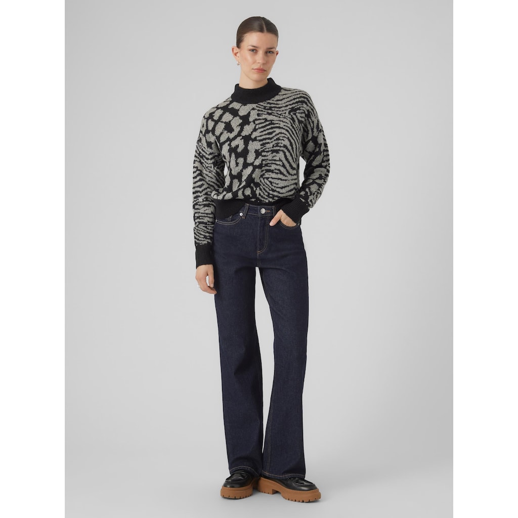 Vero Moda Strickpullover »VMVERA ANIMAL LS HIGHNECK PULLOVER BF«