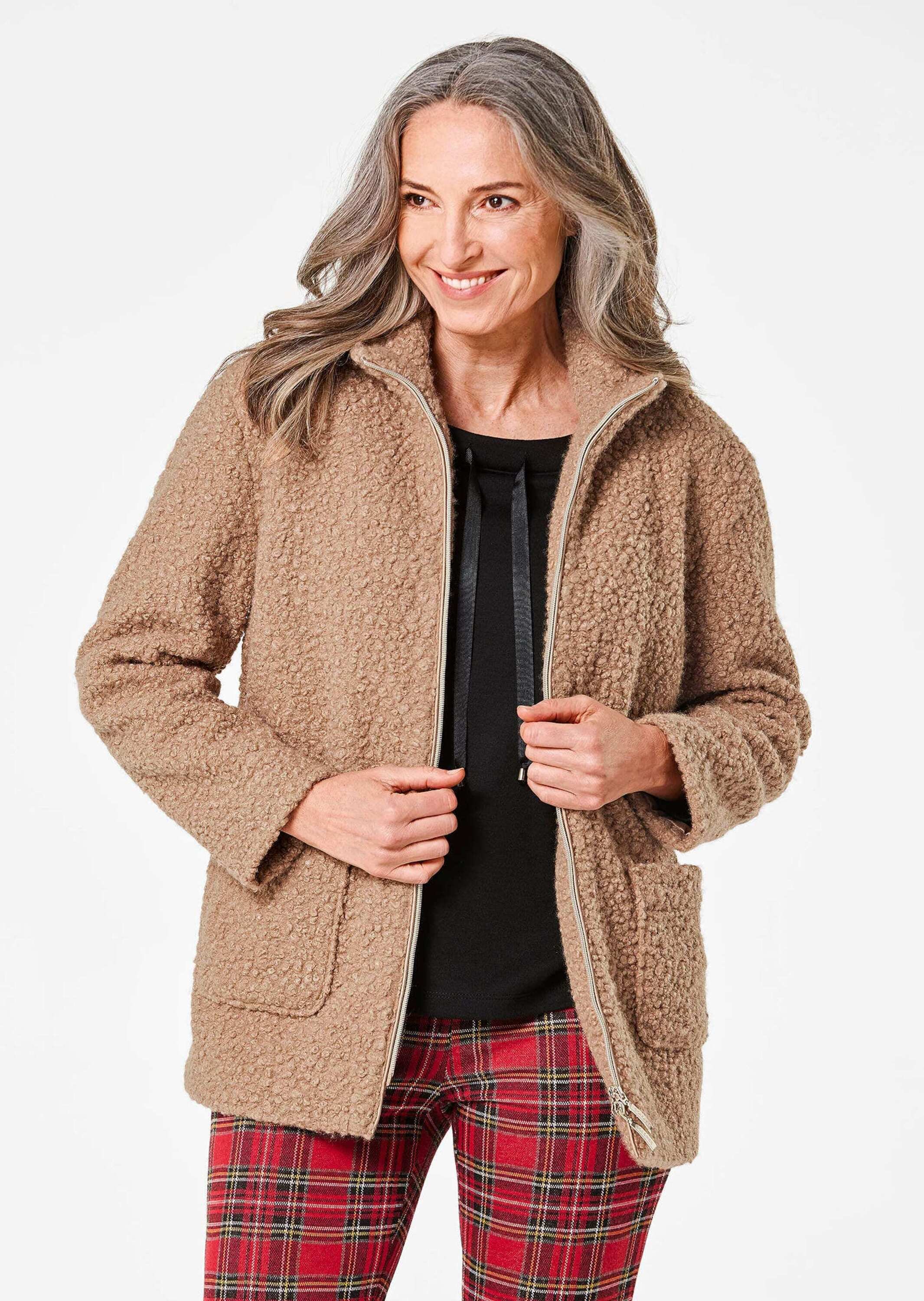 GOLDNER Blouson »Teddy Jacke mit Stehkragen«