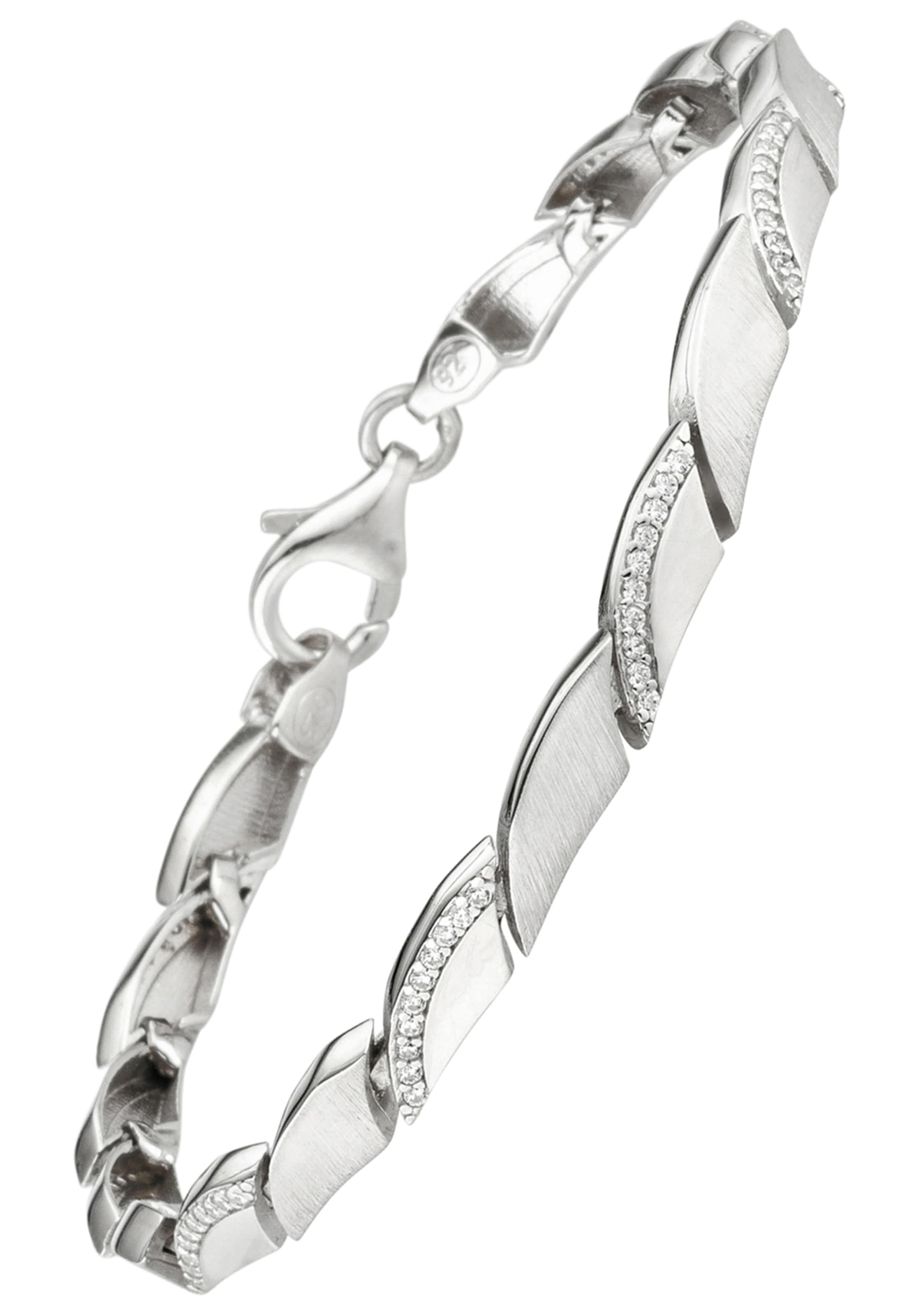 Armband, 925 Silber mit 80 Zirkonia 19 cm