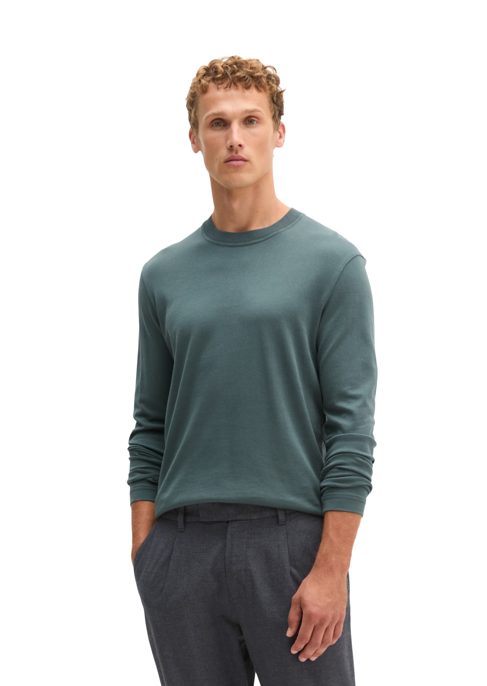 Marc OPolo Langarmshirt "aus leichtem Bio-Baumwoll-Jersey"