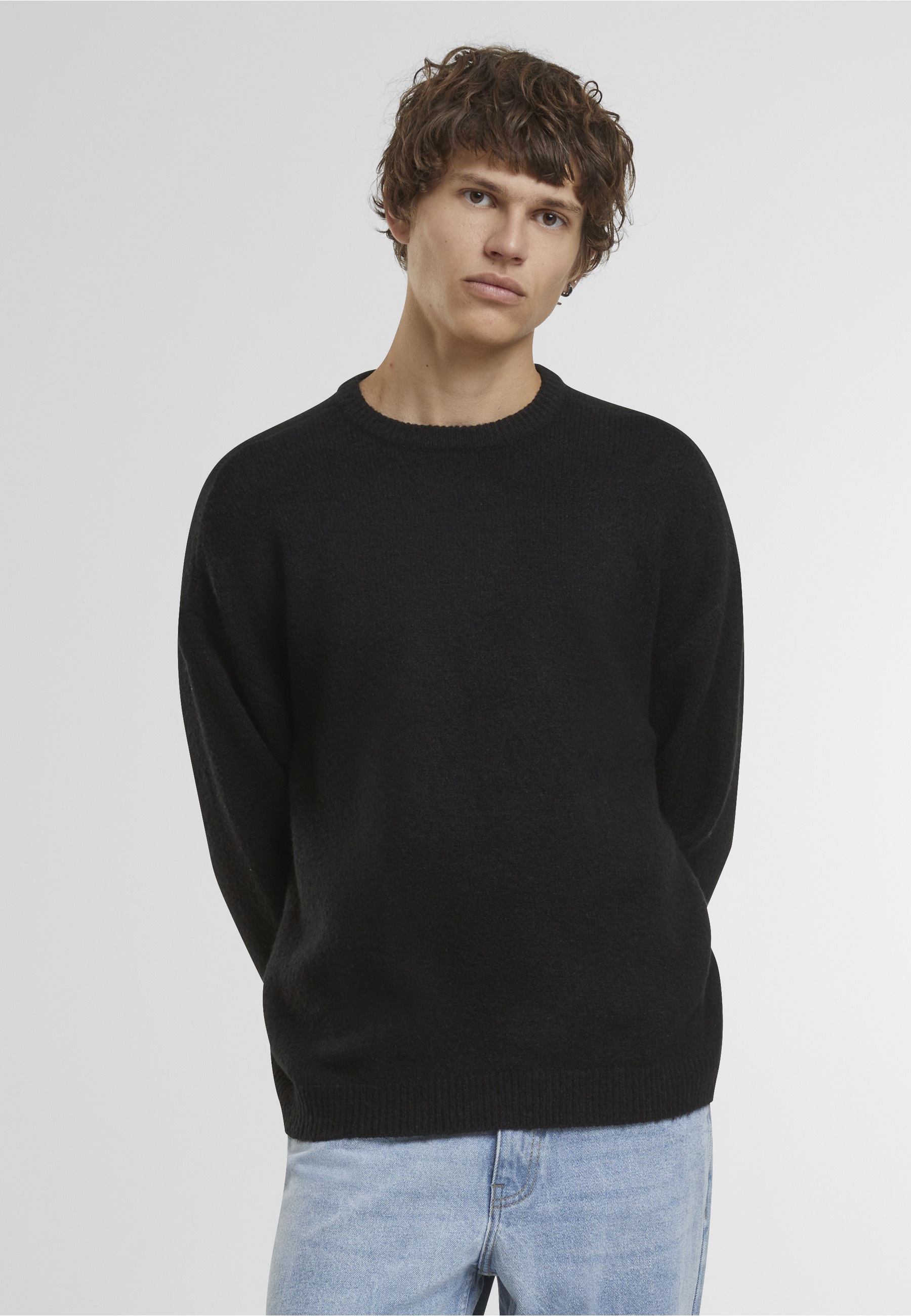 Urban Classics Herren Oversized Chunky Sweater Black Size S 2