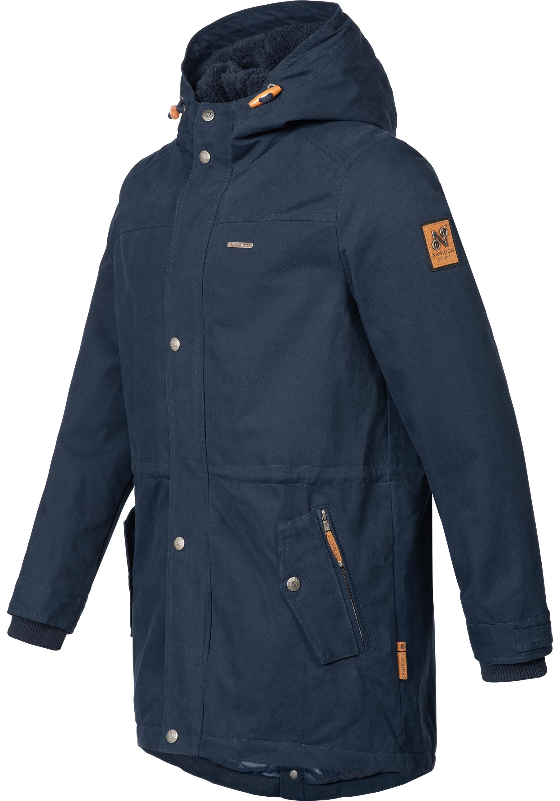 Navahoo Parka »Manaka«, mit Kapuze, stylischer Herren Wintermantel mit Kapuze