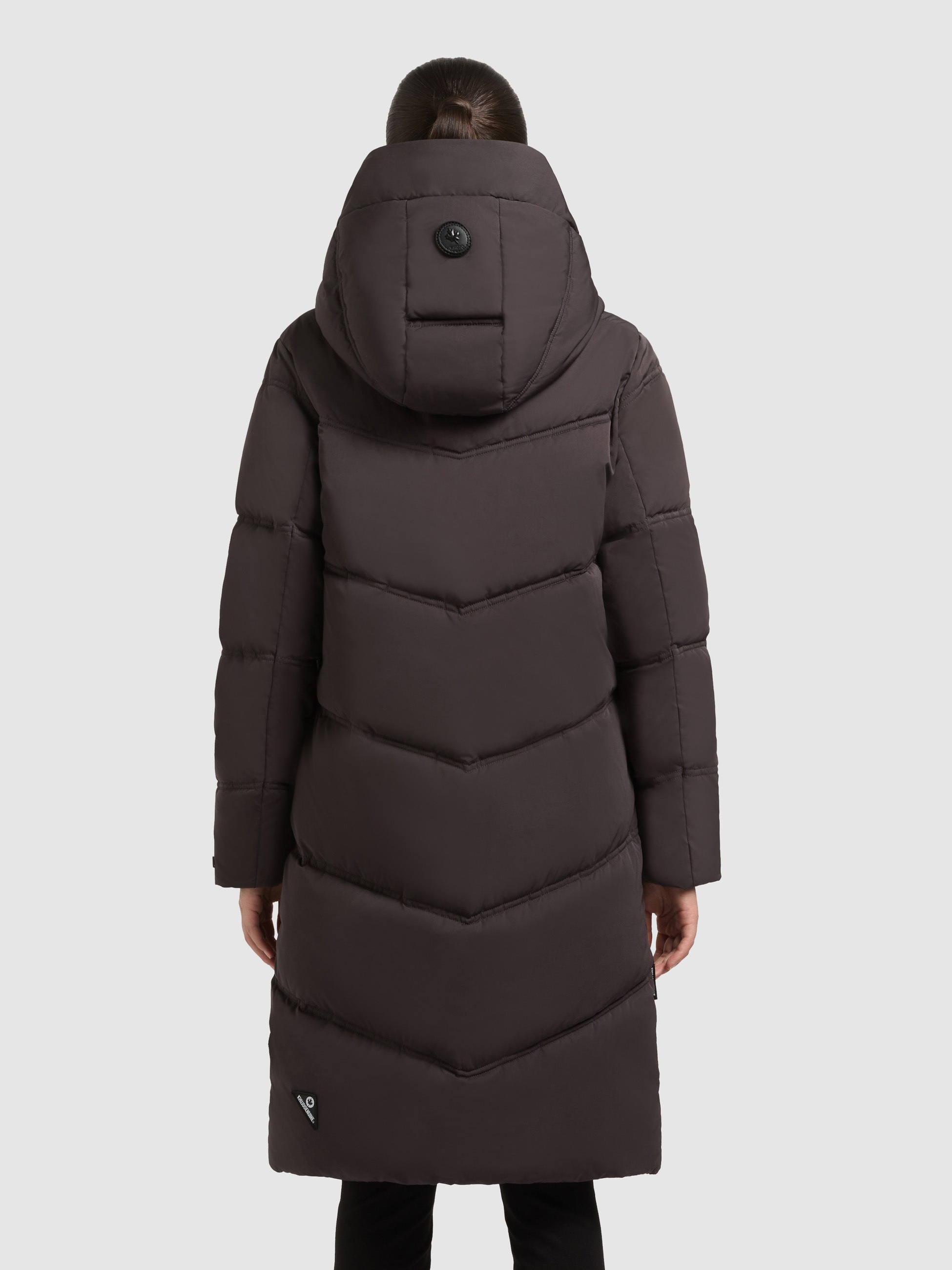 Steppmantel KHUJO "GRAYA2", Damen, Gr. L, moody plum, 88% Polyester, 12% Polyamid, unifarben, eingesetzt elastischer Bund mit Windstopper, Mäntel Steppmantel 3