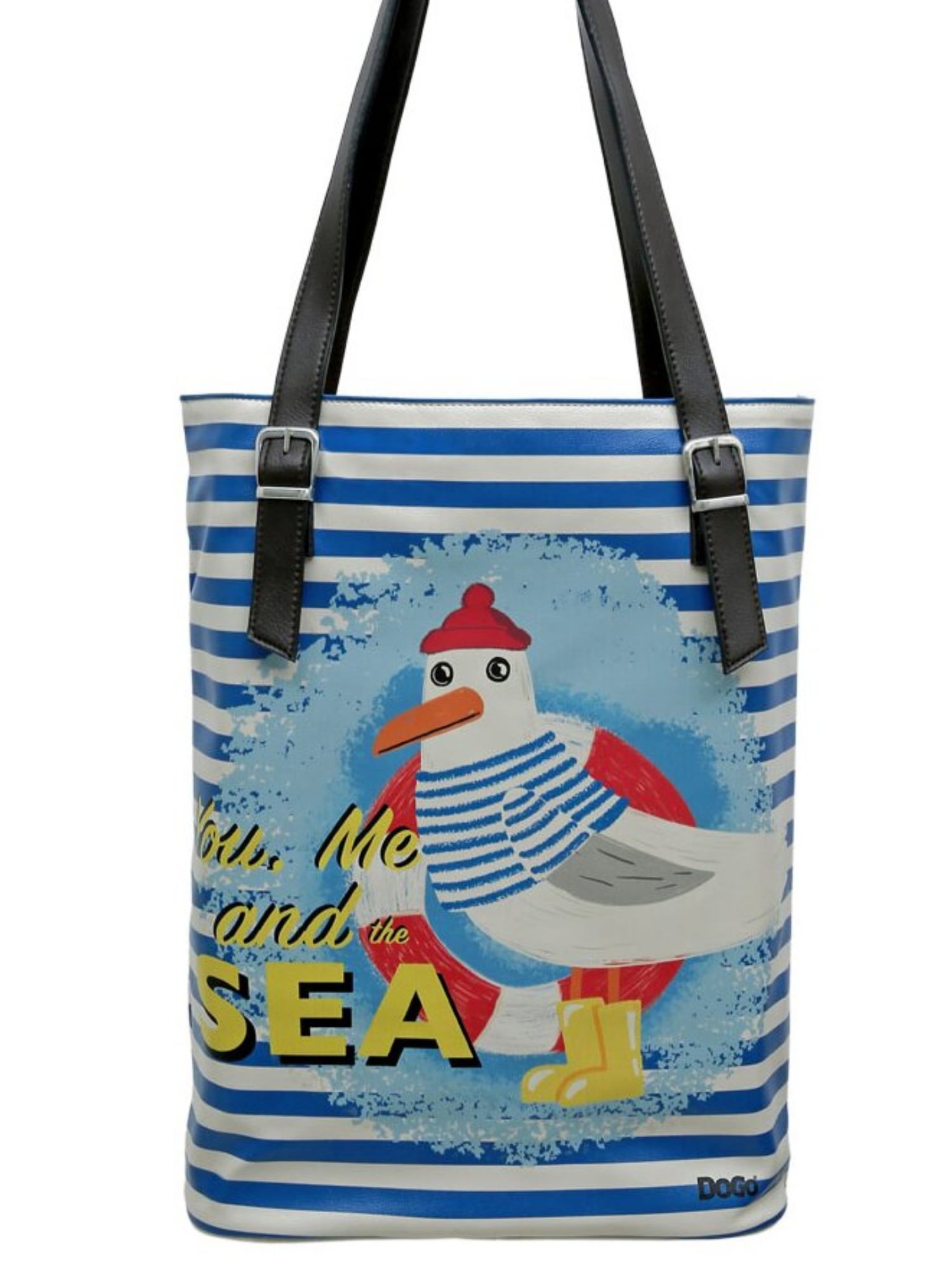 DOGO Umhängetasche "Damen Tall Bag You, Me and the Sea Vegan Damen Handtaschen", Vegan