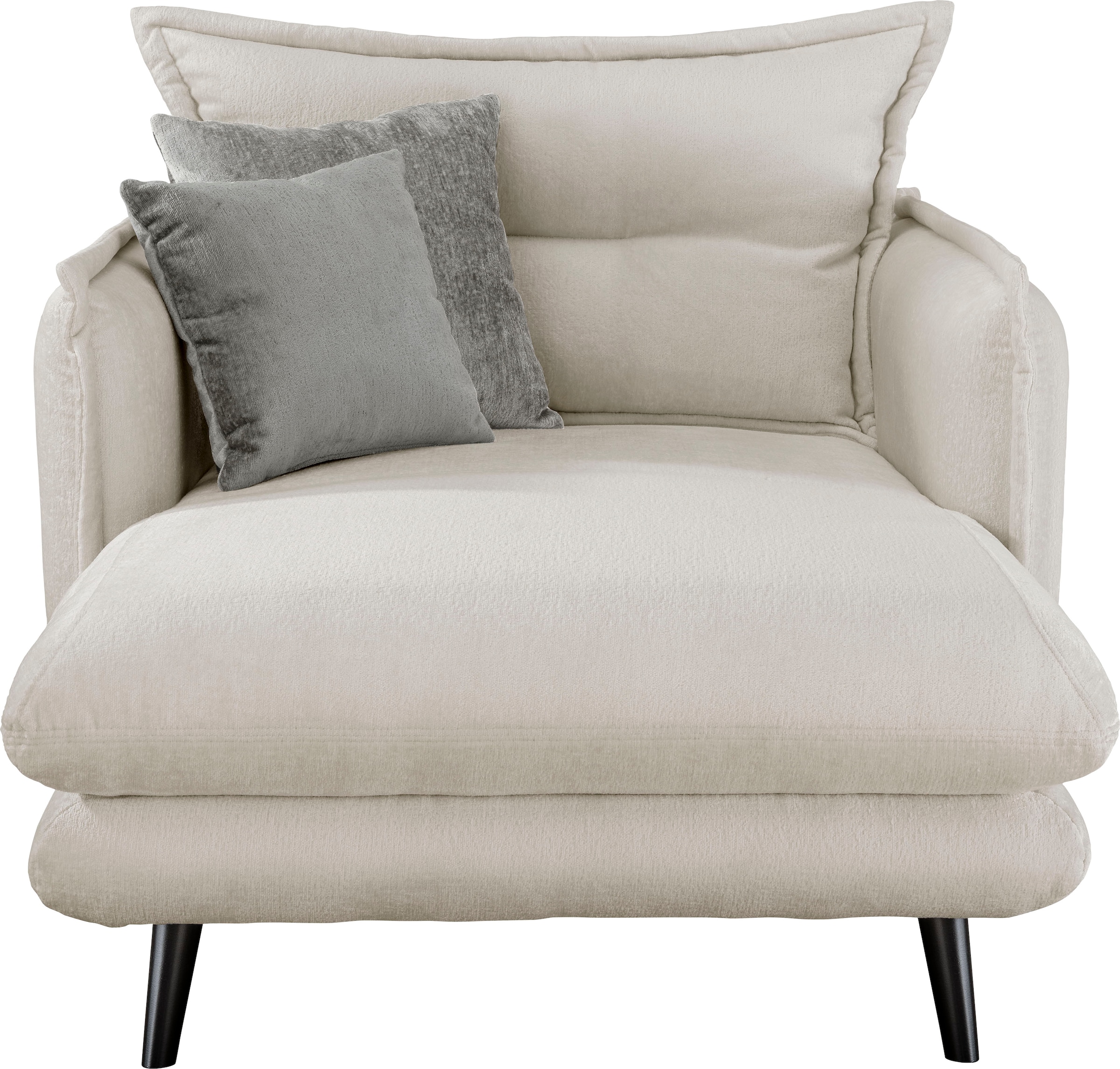 INOSIGN Loveseat »Lazio«, moderner Sessel mit einer bequemen Polsterung, 2 Stk. Zierkissen