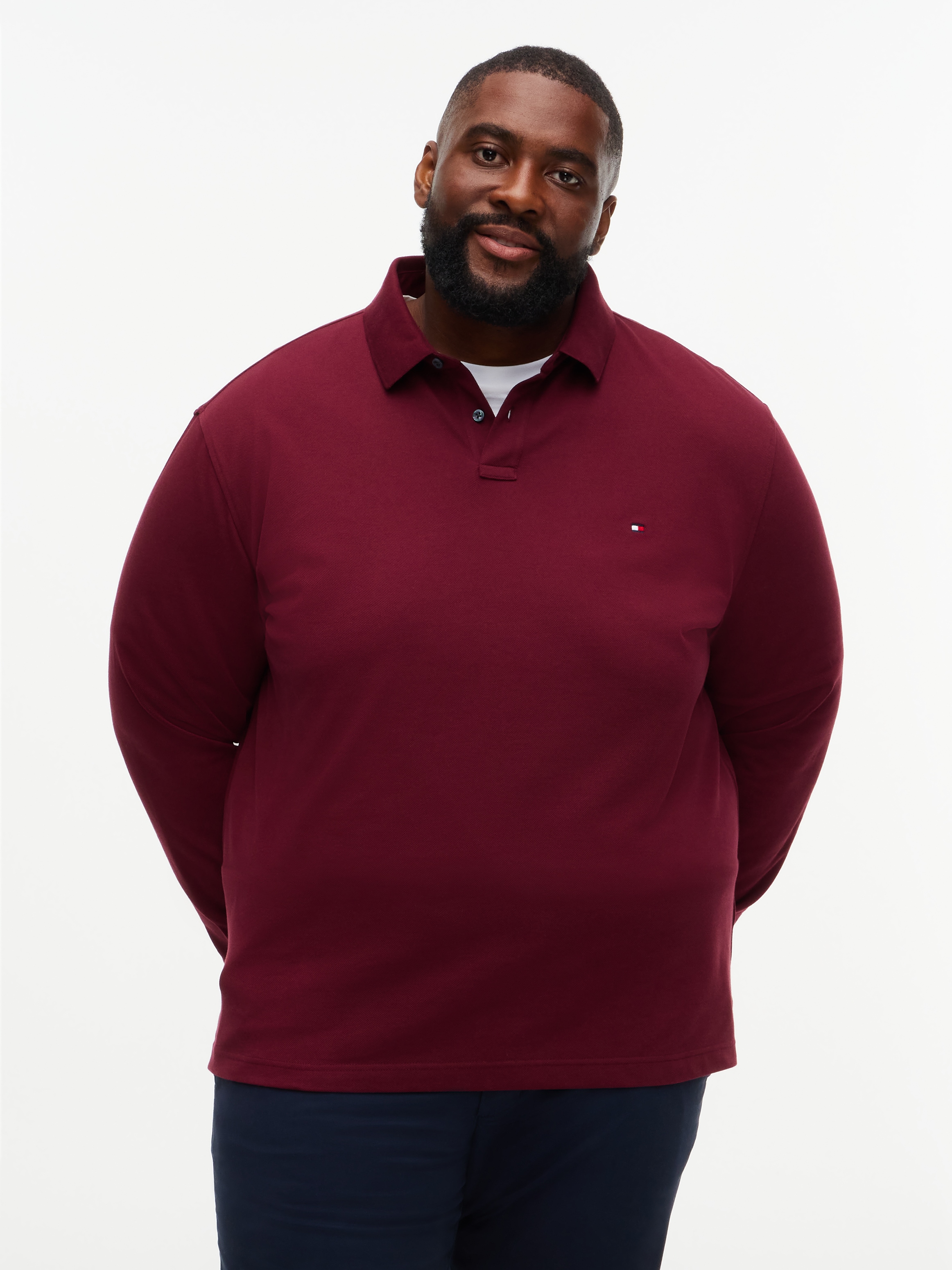 Tommy Hilfiger Big & Tall Langarm-Poloshirt "BT-1985 REGULAR LONGSLEEVE" Große Größen, Stretch-Pique