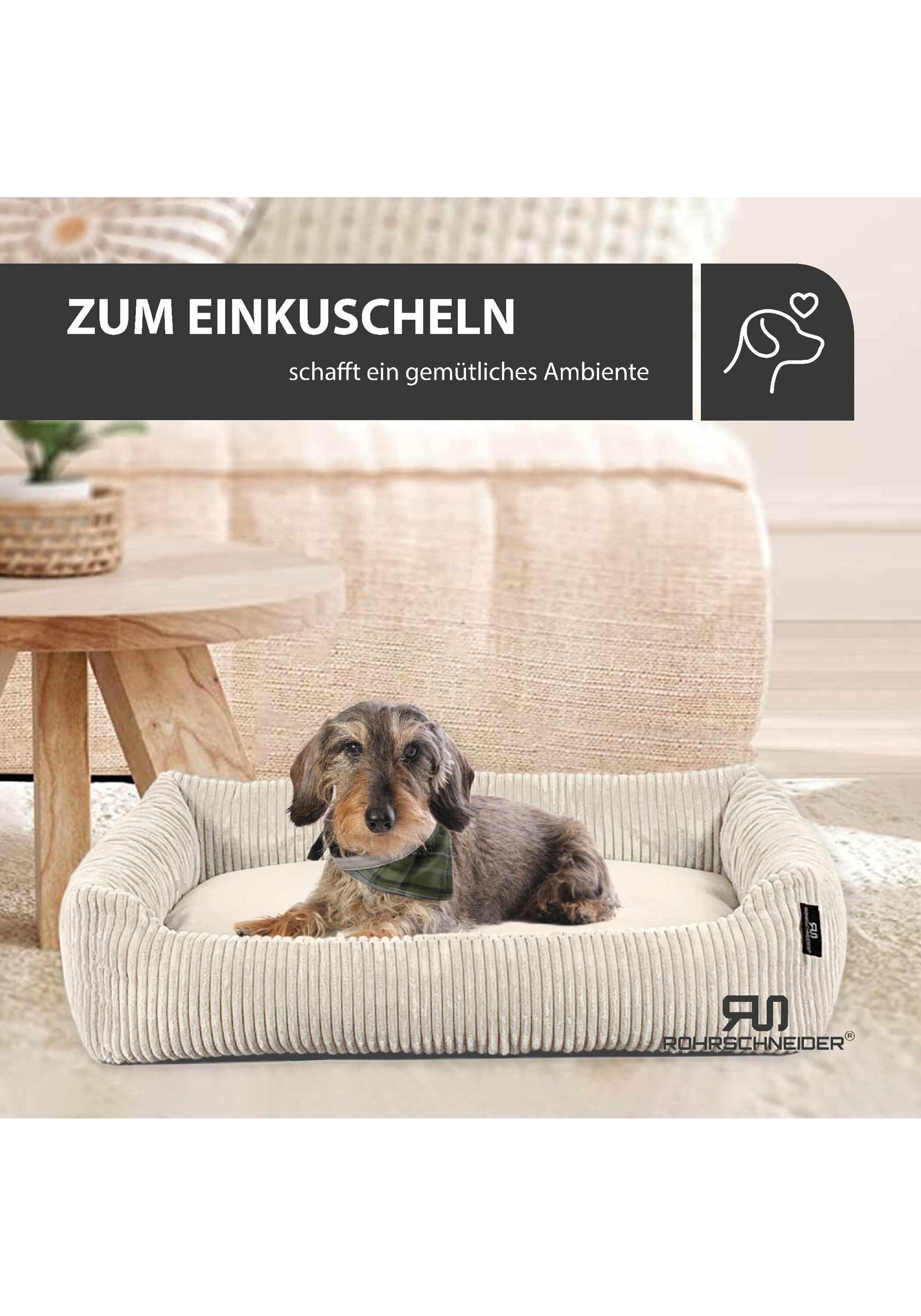 Rohrschneider Tierbett »Tierbetten Hundebett Cord 1er Pack«