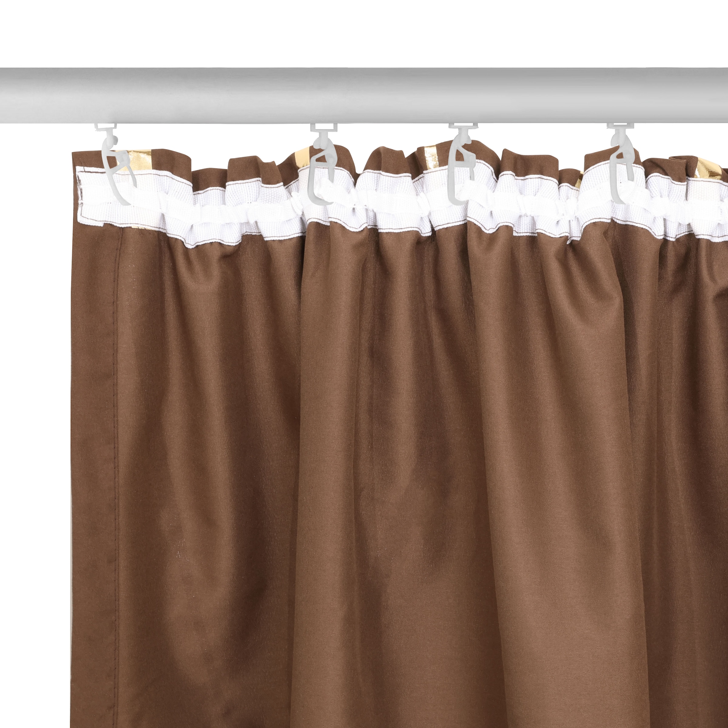 OTTO home Gardine »Quinnton« Kräuselband 2 Stk. tlg. Metallic‑Akzenten, Kräuselband, schöner Stoff, mittelleicht