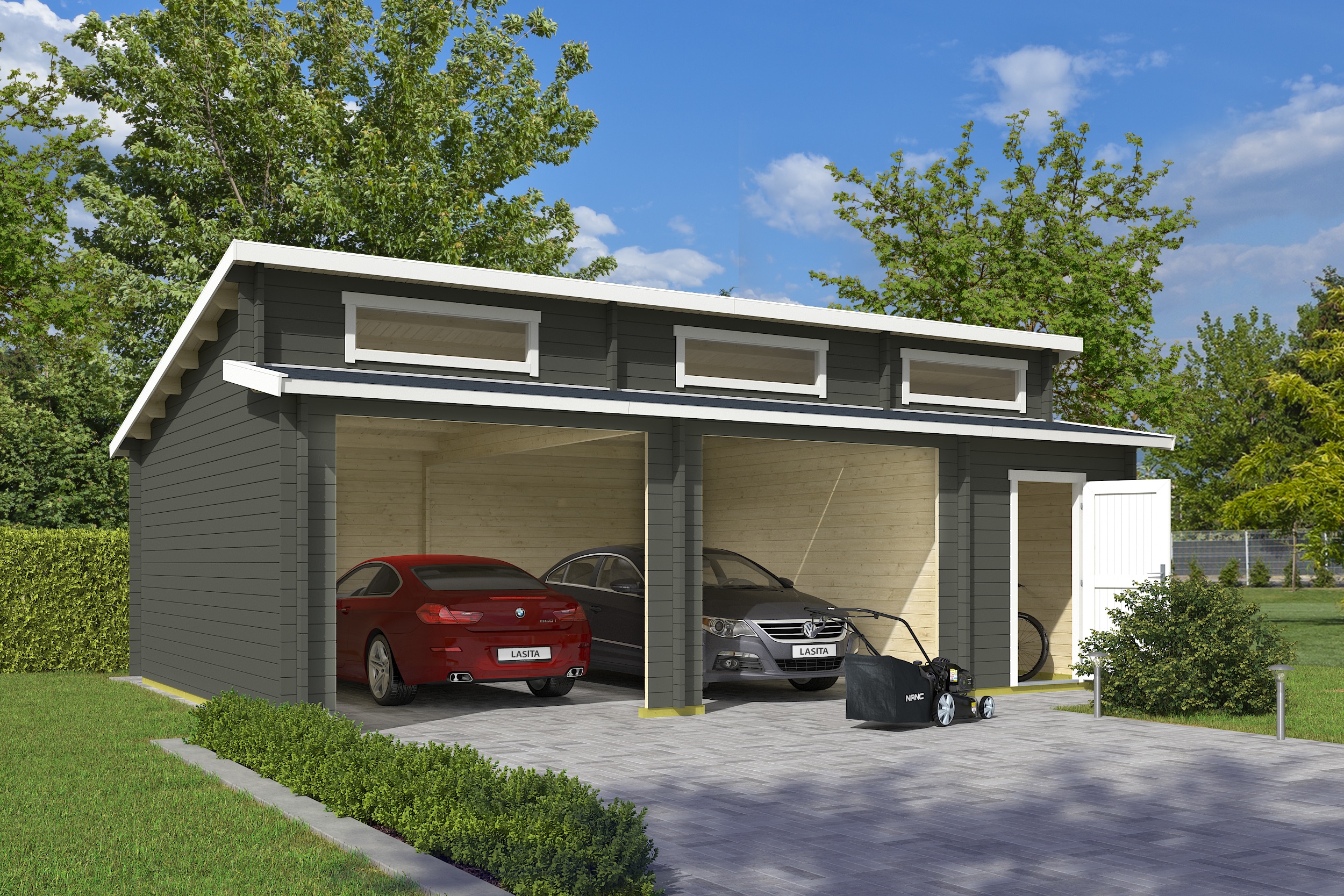 Nordic Holz Garage "HAWAII" BxT: 820x579 cm, ohne Tor
