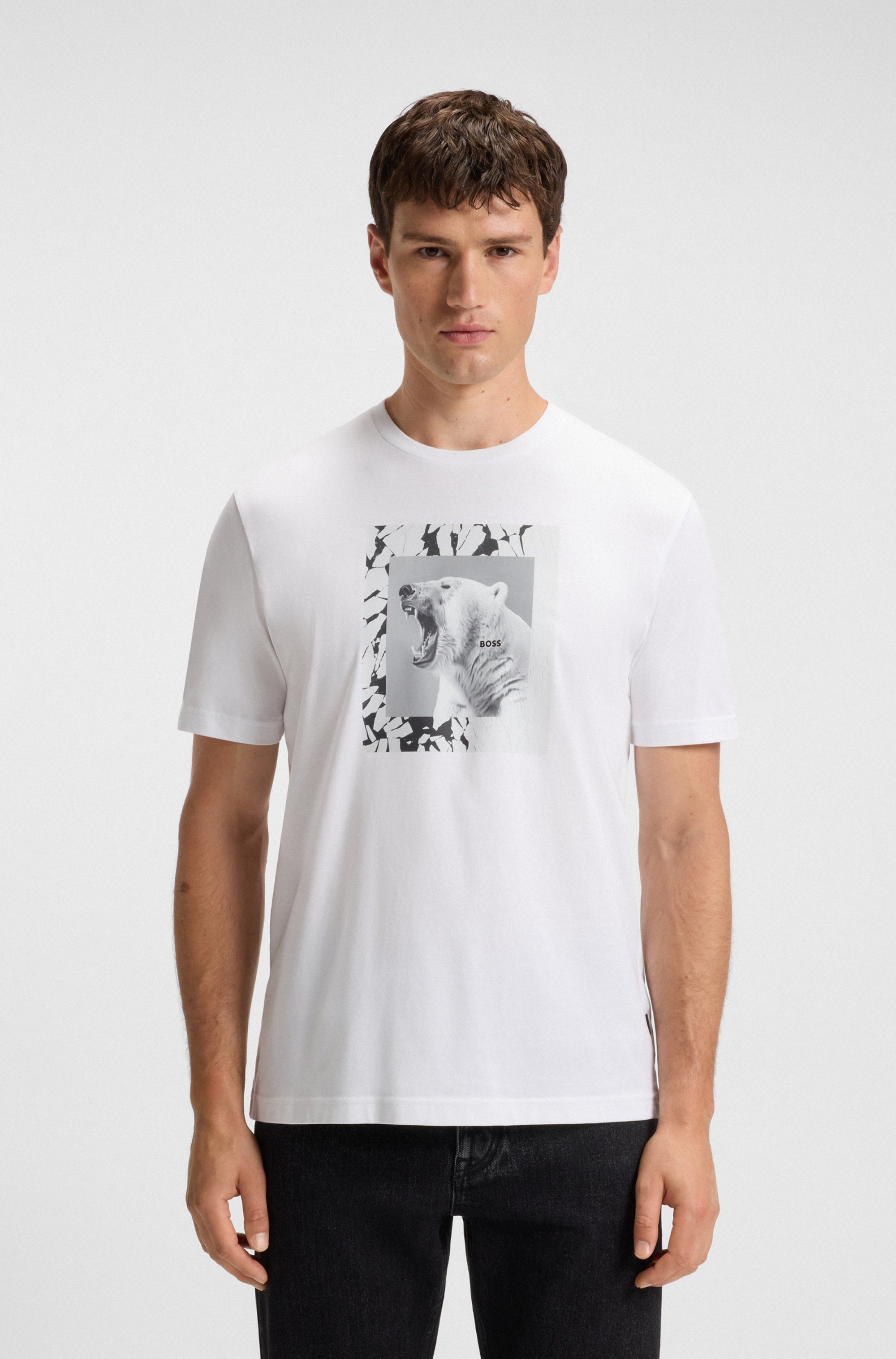 BOSS ORANGE T-Shirt Te lupo runder günstig online kaufen