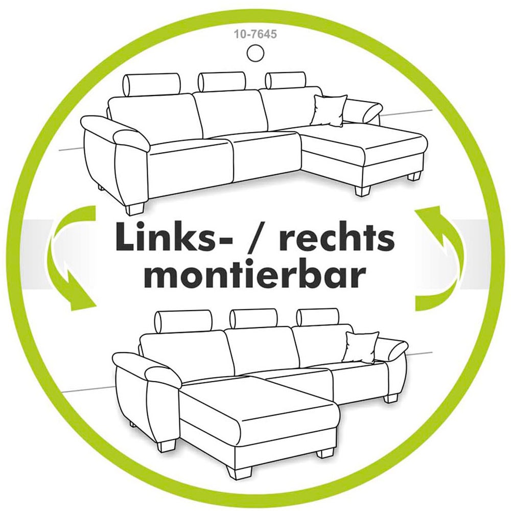 Jockenhöfer Gruppe Ecksofa »Rascasse, L-Form, Rampenotik im modernen Design«, alle Kissen inklusive, rechts oder links montierbar, XXL-Breite: 322cm