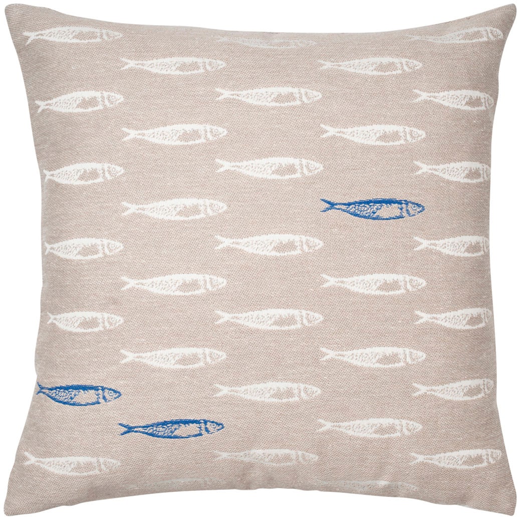 Dekokissen PAD, B:45cm L:45cmbeige, Baumwolle, Dekokissen_Sitzkissen_Kissenhüllen, "SARDINE", made in europe