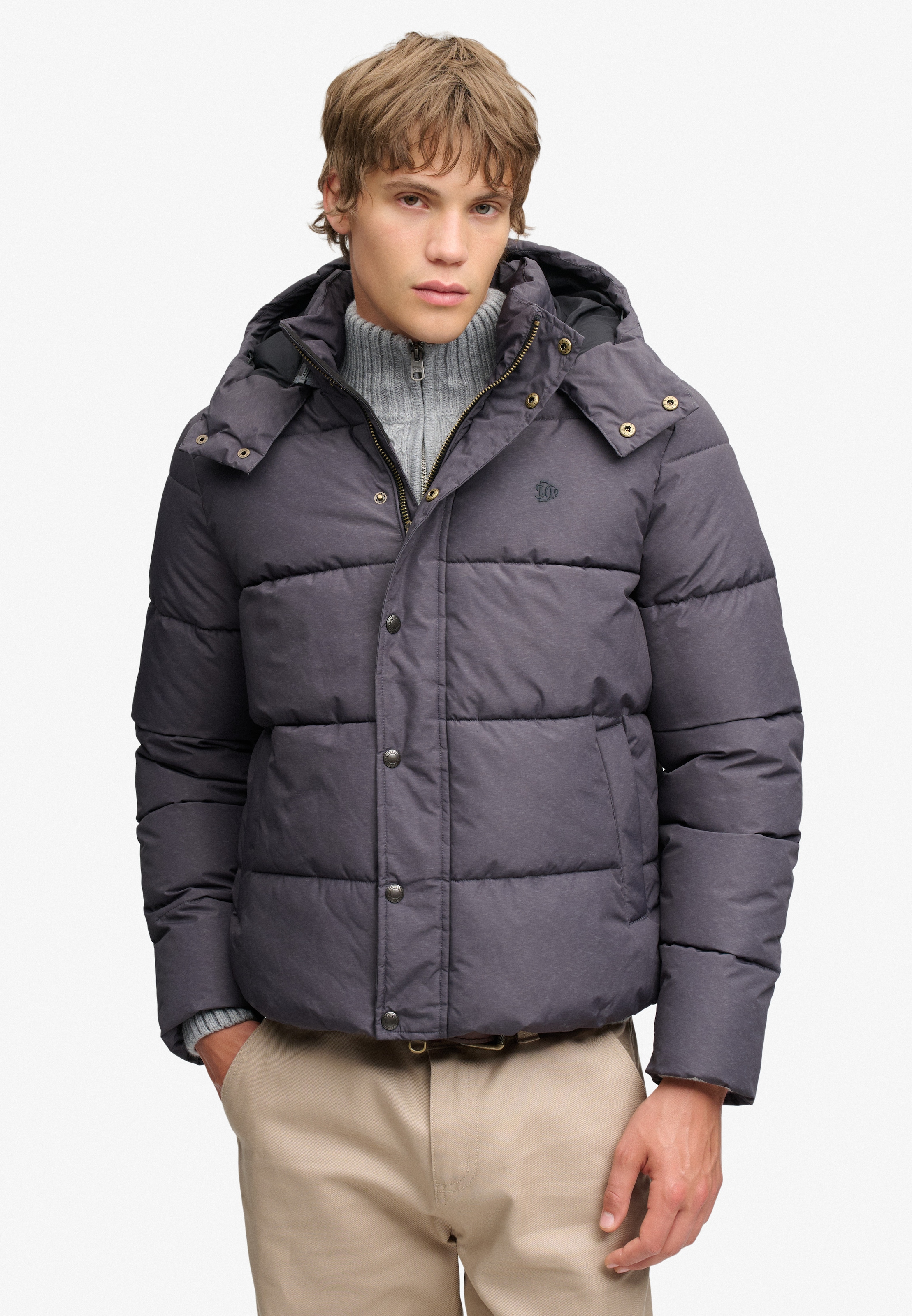 Superdry Steppjacke »PREMIUM HOOD PUFFER JKT« mit Kapuze Kunstfaser, relaxed fit