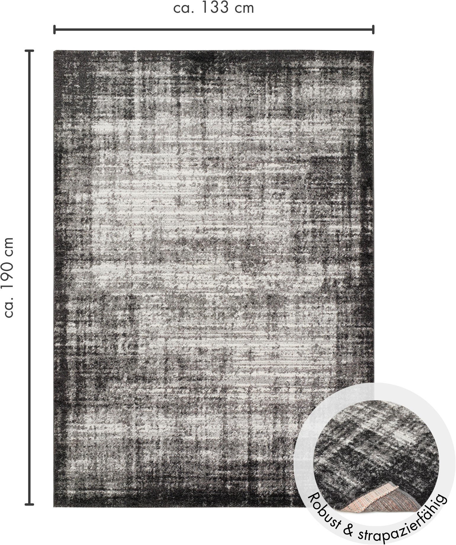 Andiamo Teppich »Campos«, rechteckig, 10 mm Höhe, Kurzflor, modernes Design, Wohnzimmer