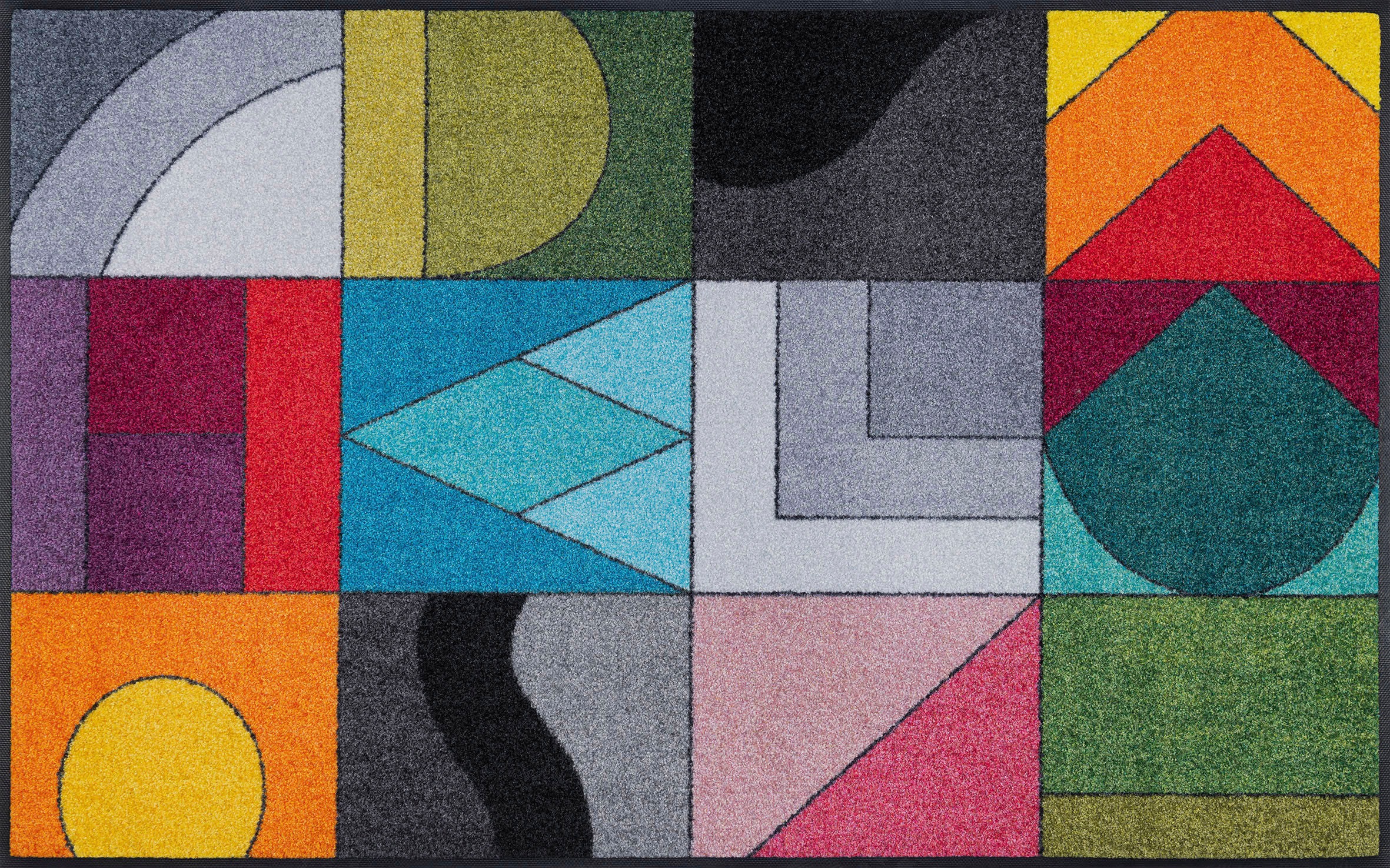 Teppich "Momix", bunt, B:75cm H:7mm L:120cm, Polyamid, WASH+DRY BY KLEEN-TEX, Teppiche, Teppich, modernes Patchwork Design, rutschhemmend, waschbar 2
