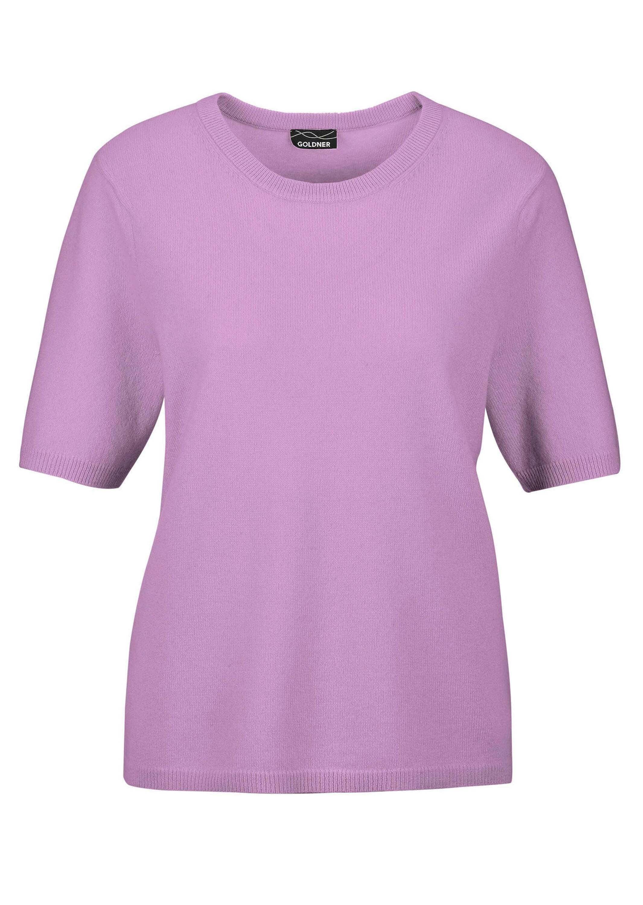 GOLDNER Kurzarmpullover "Halbarmpullover mit Rundhals aus Kaschmir" Aufwend günstig online kaufen