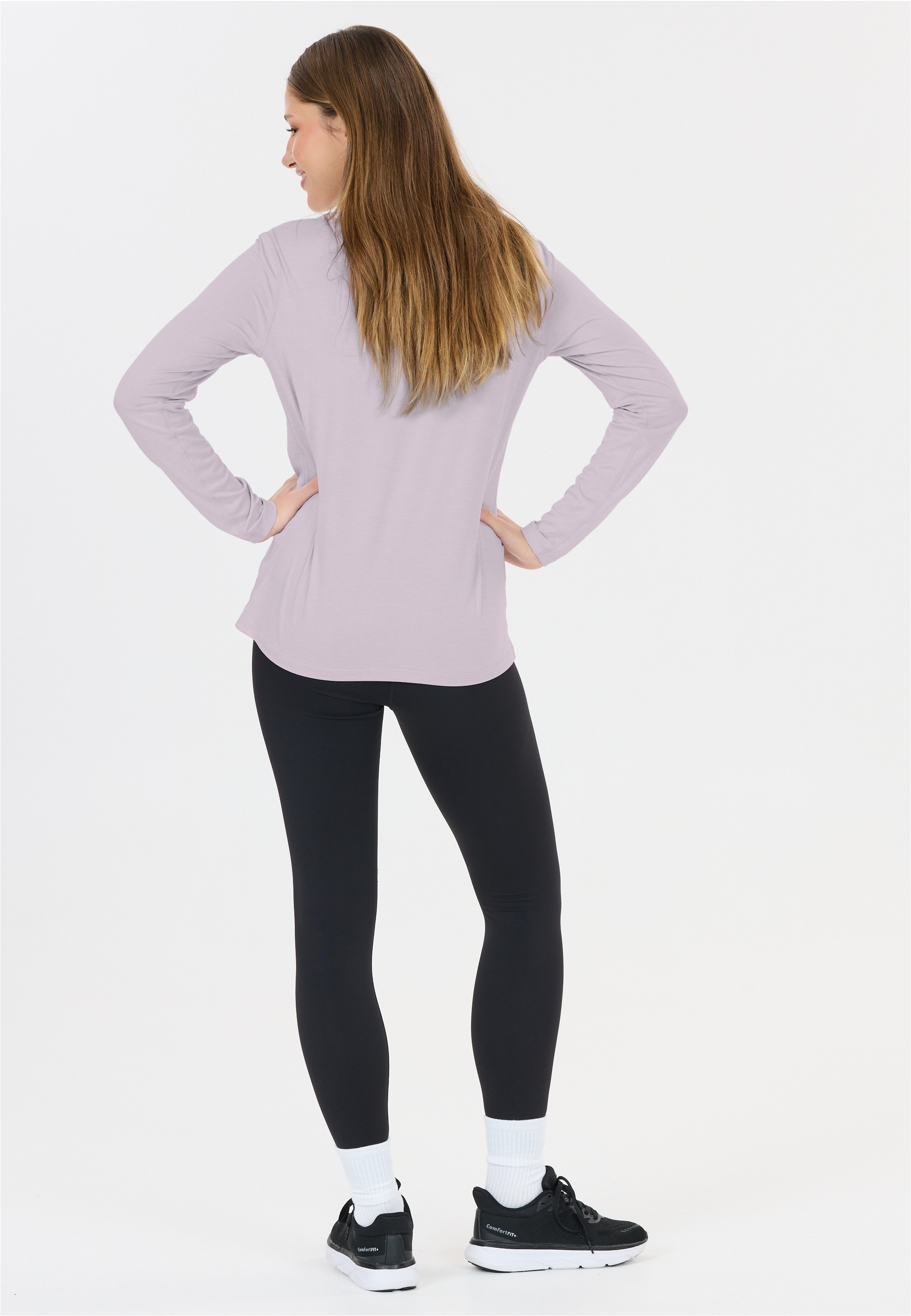 Langarmshirt ENDURANCE "Alvaly", Damen, Gr. 36, pink, 90% Polyester, 10% Elasthan, unifarben, kurz, Rundhals, Shirts Langarmshirt, mit 4-Wege-Stretch und Quick Dry-Technologie 3