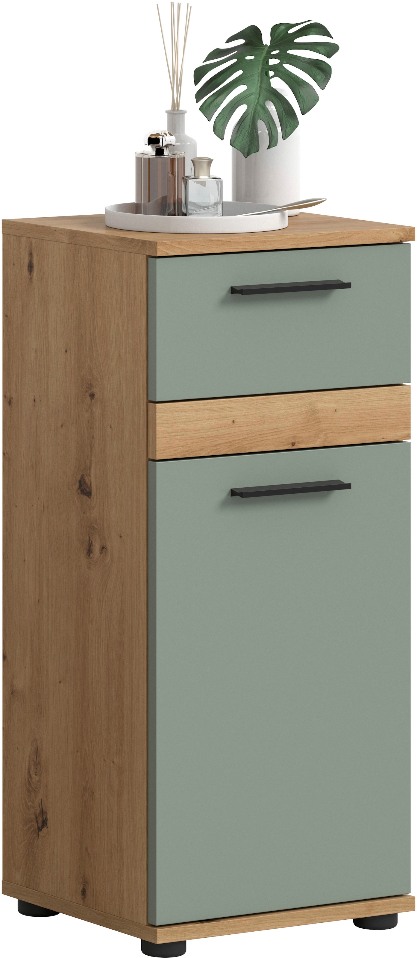 welltime Unterschrank "LUCCA, Breite 35cm, 1 Tür (TA wechselbar), 1 Schubkasten"